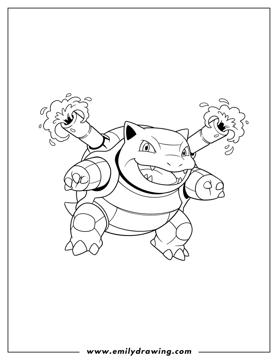 pokemon blastoise coloring pages