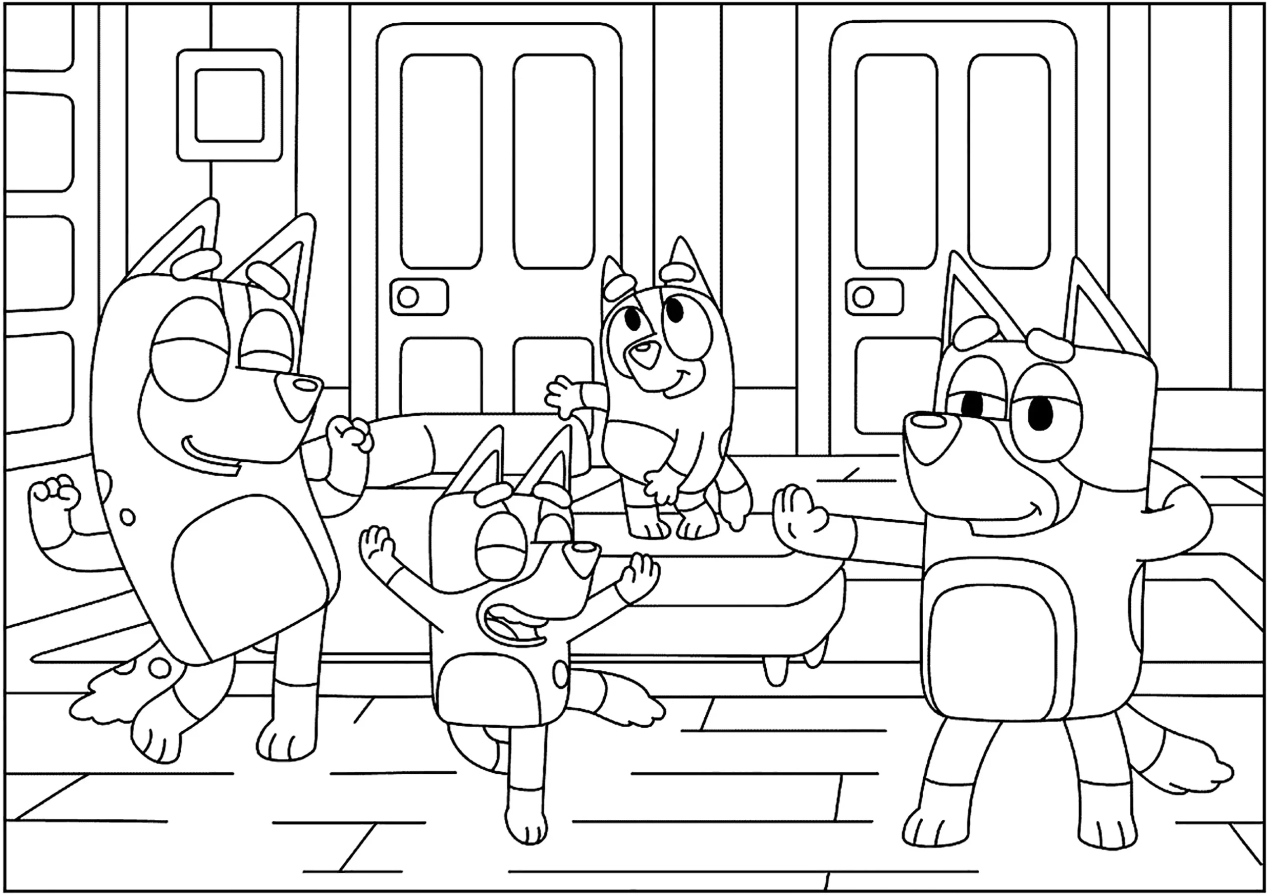 Bluey Dance Bluey Coloring Pages Bluey Dance Bluey Coloring Pages