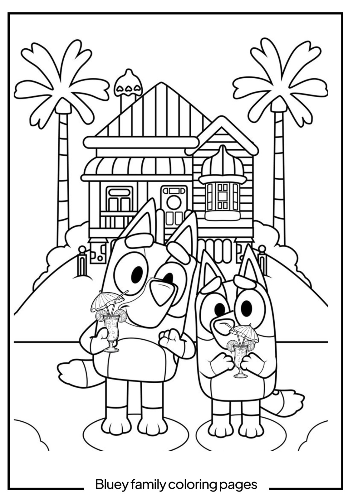 bluey family coloring pages bluey family coloring pages