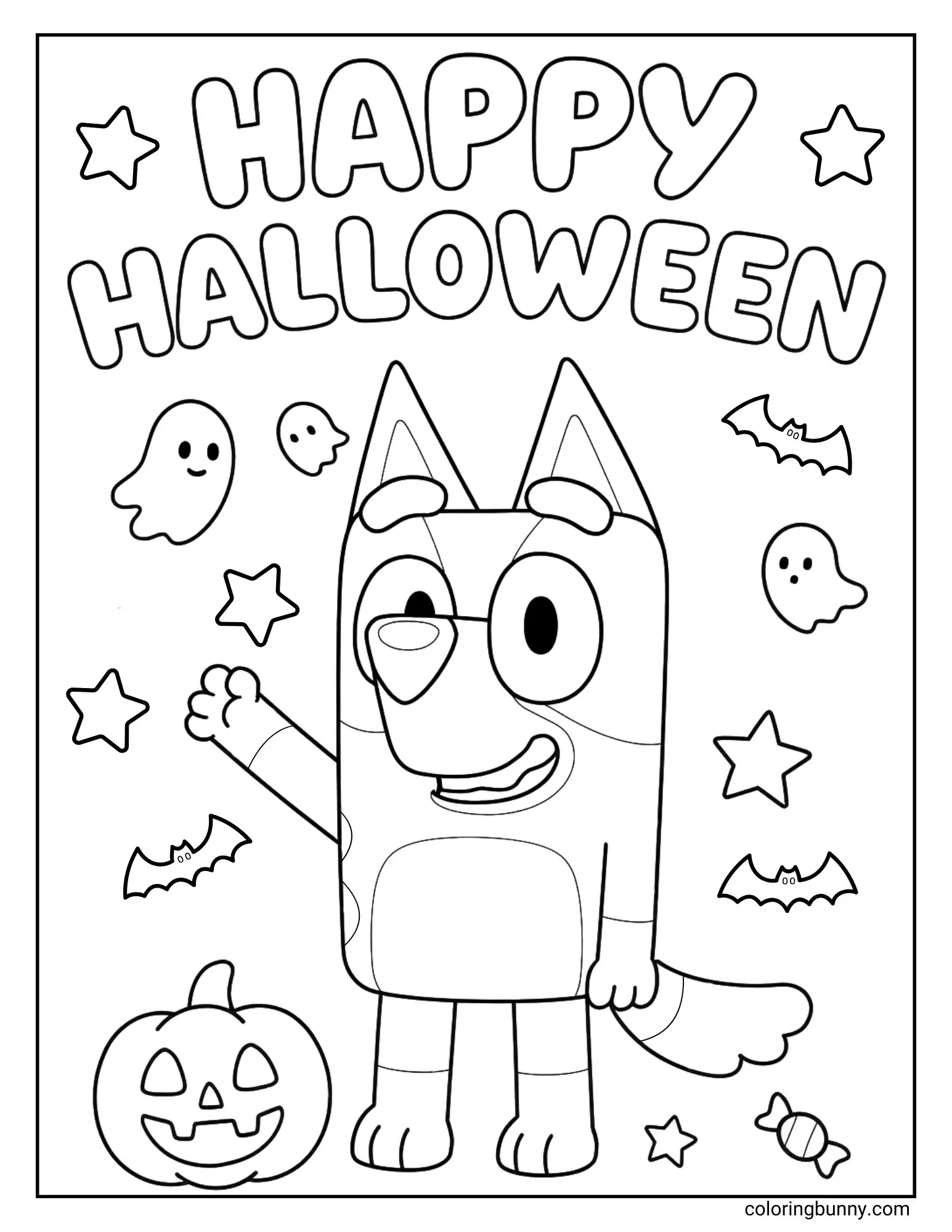 Bluey Halloween Coloring Pages 26 Free Printable PDFs 