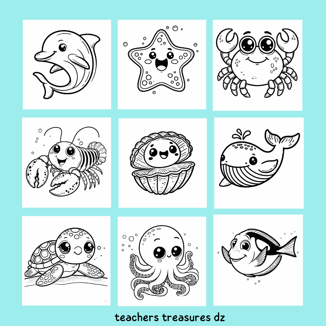 underwater animal coloring pages