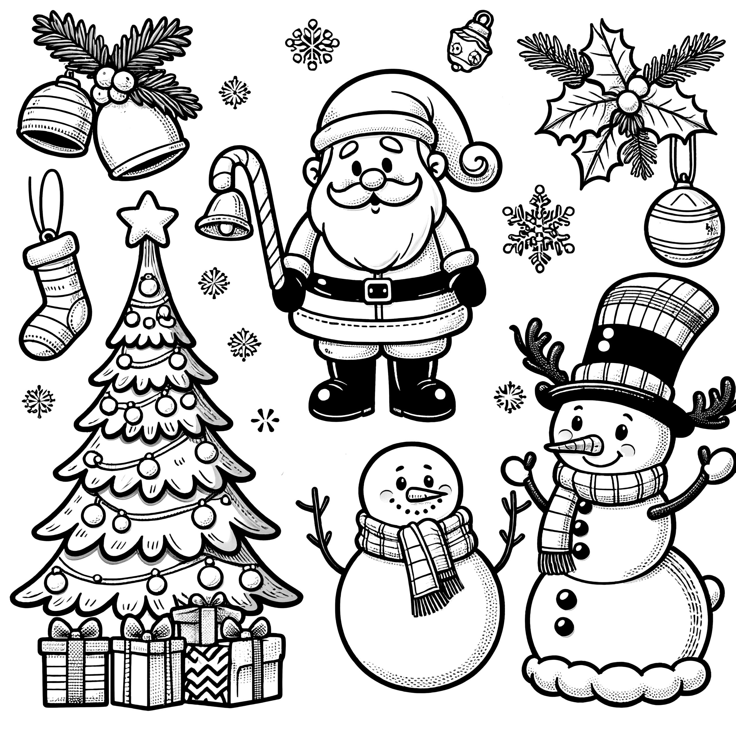 Bonitos Motivos Navide os Para Colorear