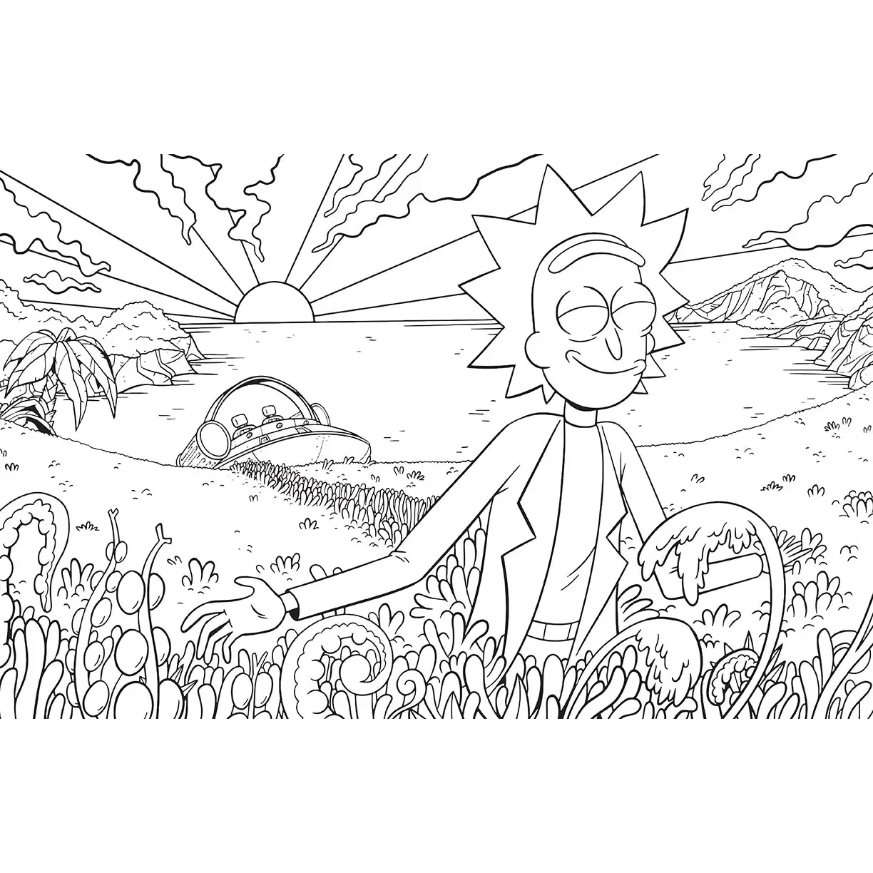 Book Coloring Rick Morty