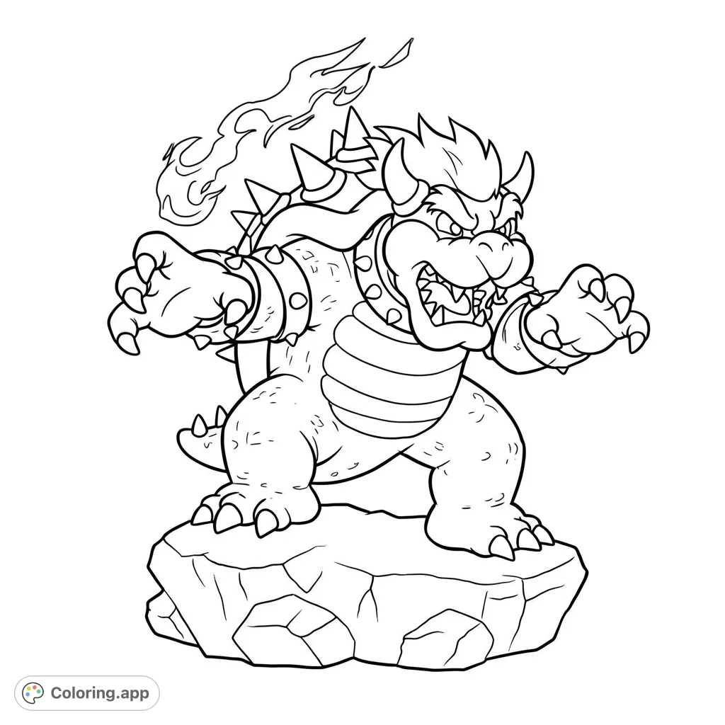 Bowser Coloring Pages Coloring app
