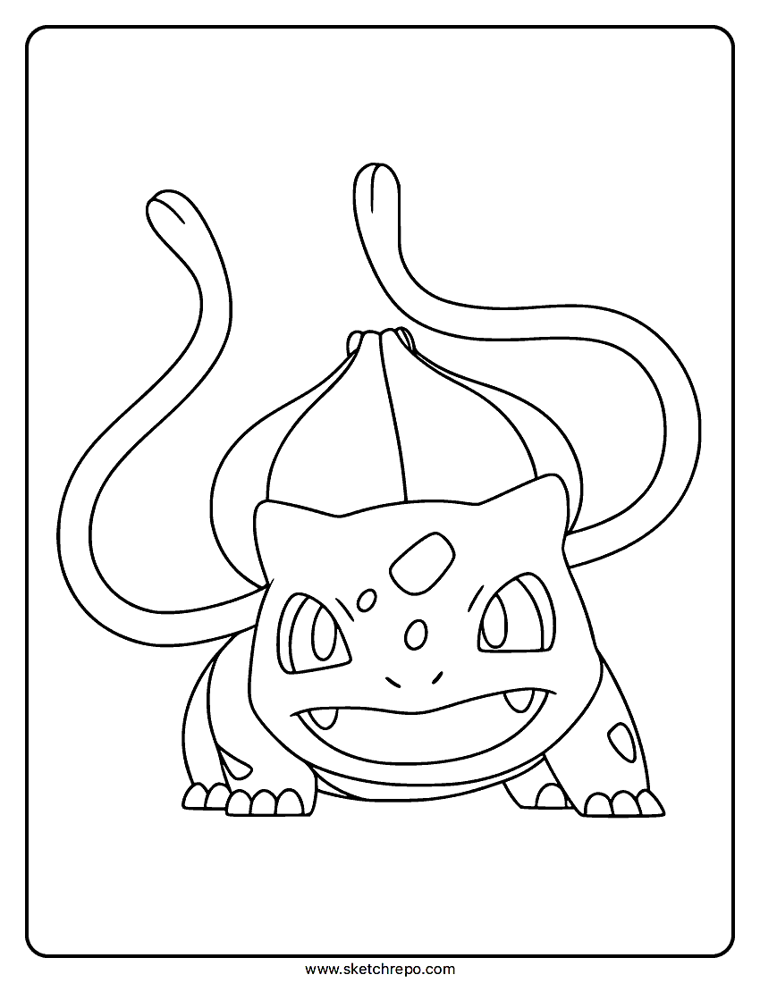 Bulbasaur Coloring Pages Sketch Repo