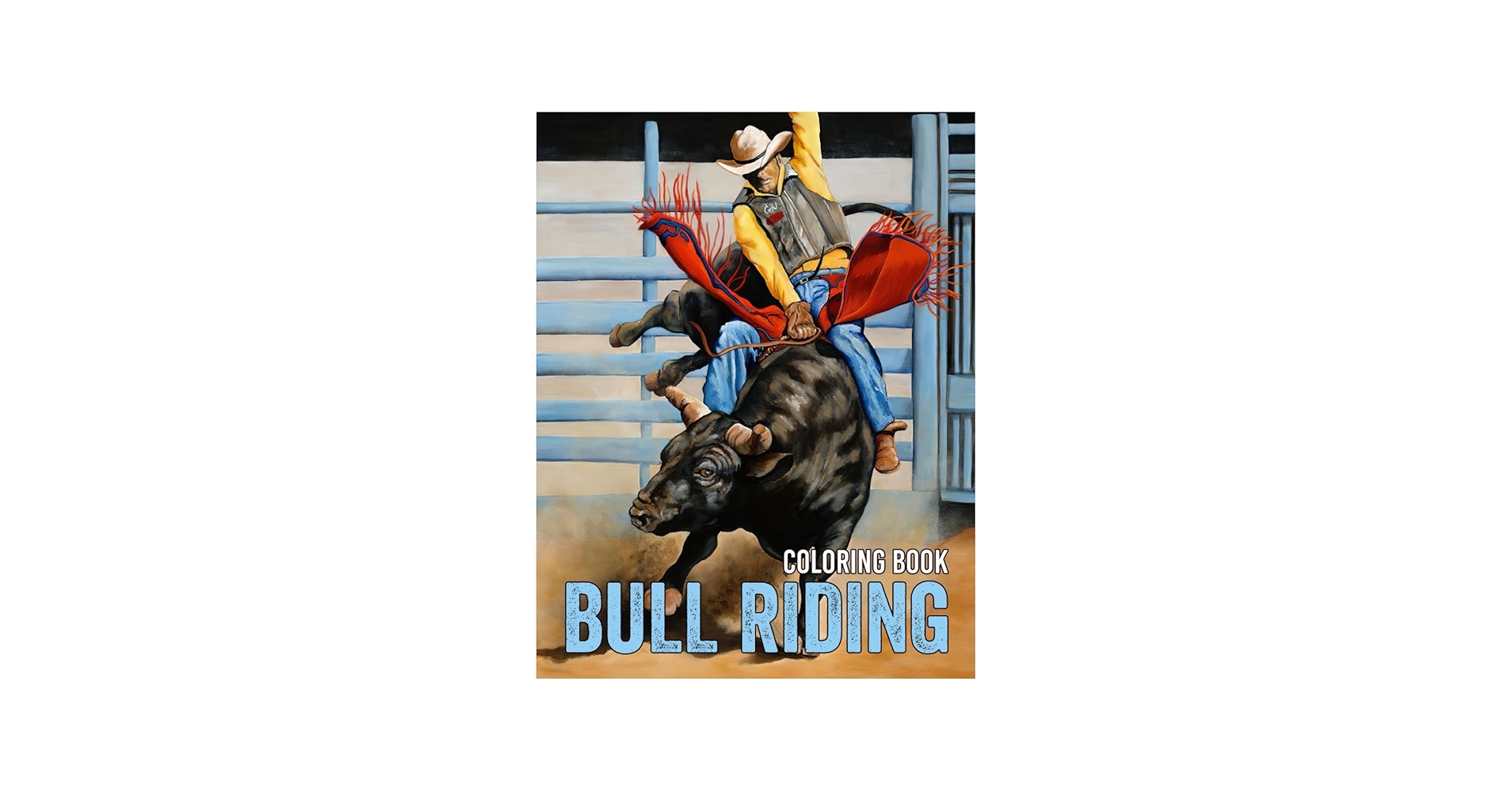bull riding cowboy coloring book
