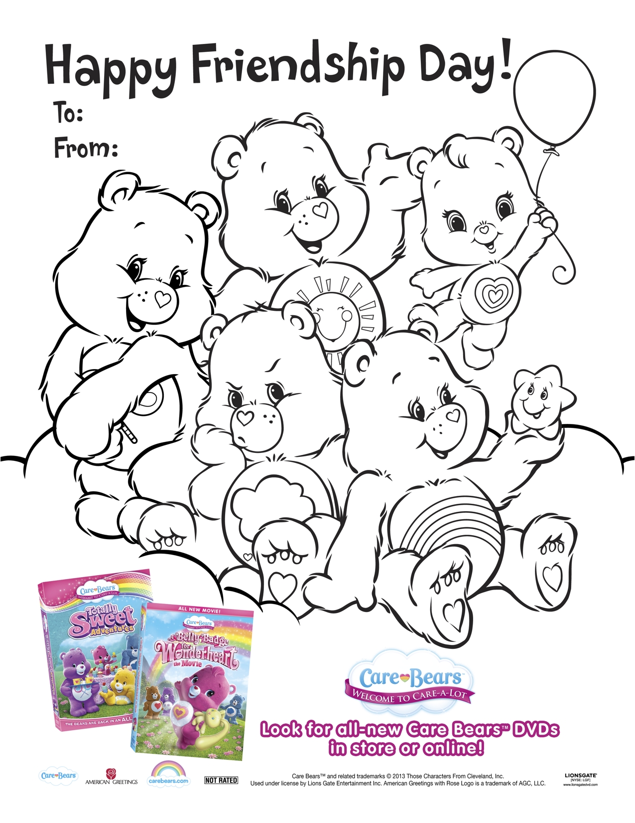 care bear coloring page care bear coloring page