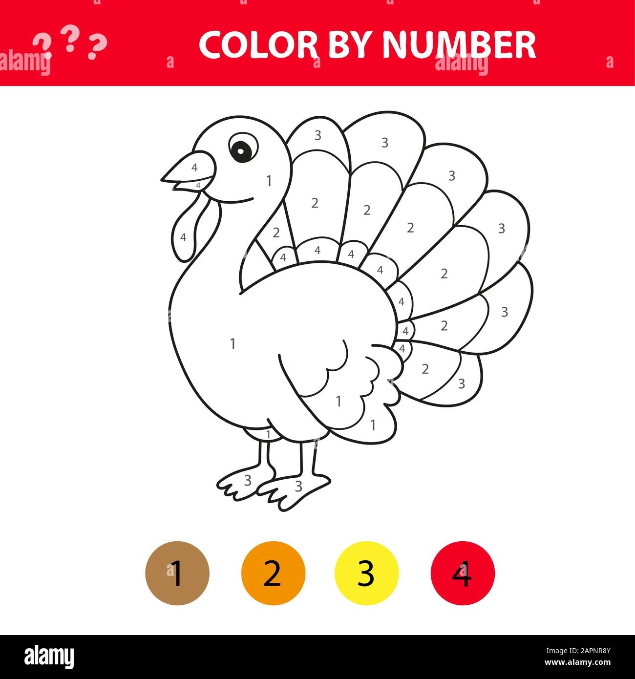 turkey color by number turkey color by number