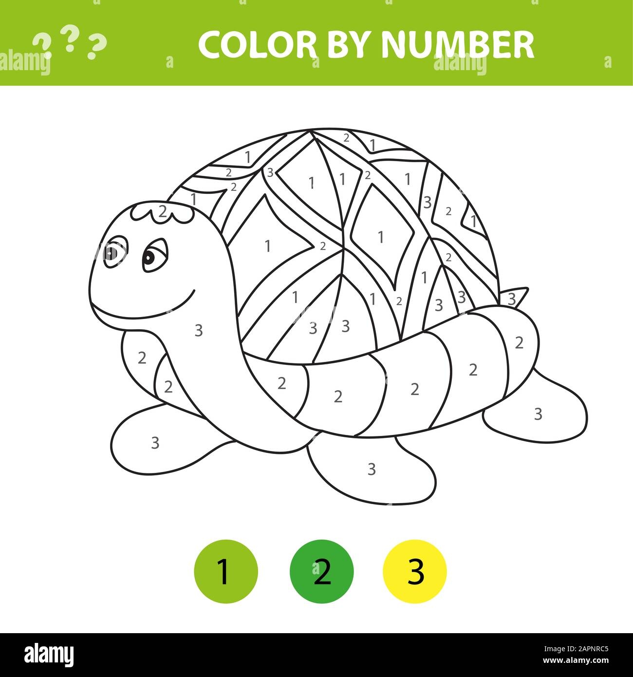 turtle color by number turtle color by number