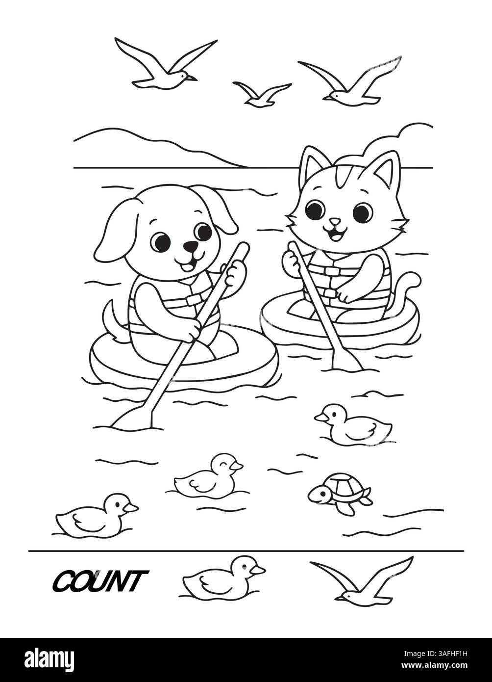 colouring pages dogs and cats