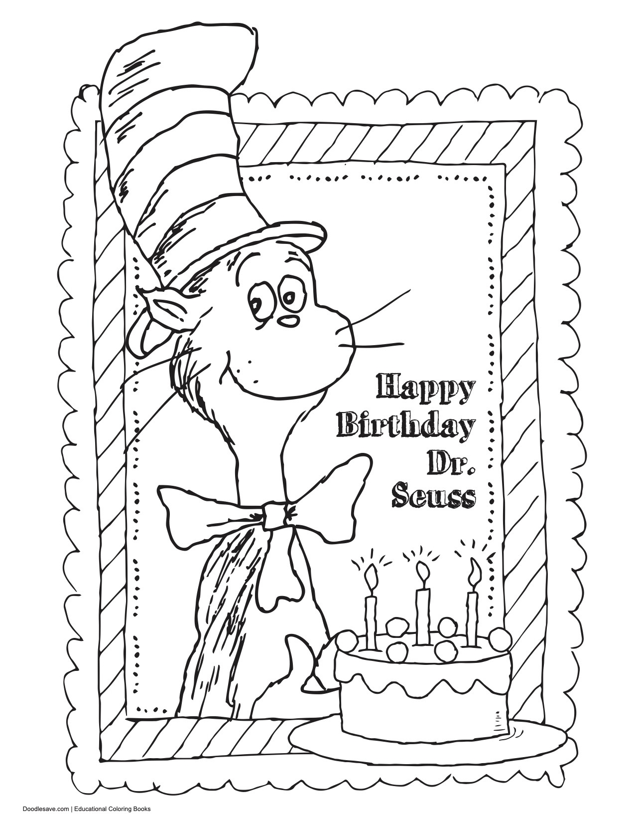 cat in the hat coloring page