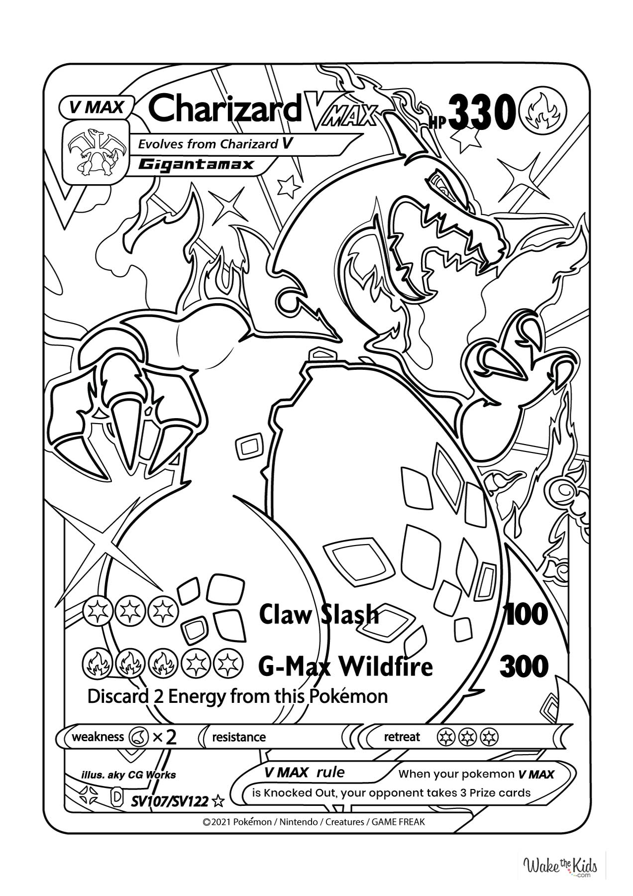charizard pokemon card coloring pages