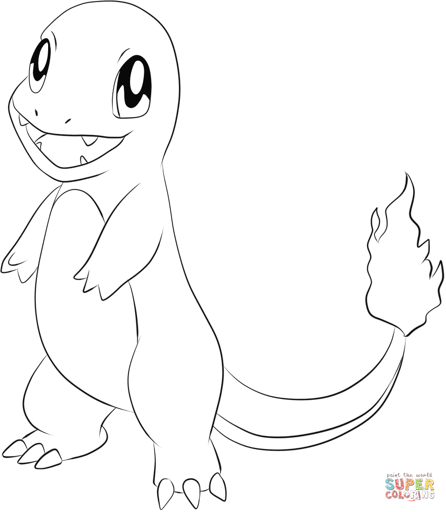Charmander Coloring Page Free Printable
