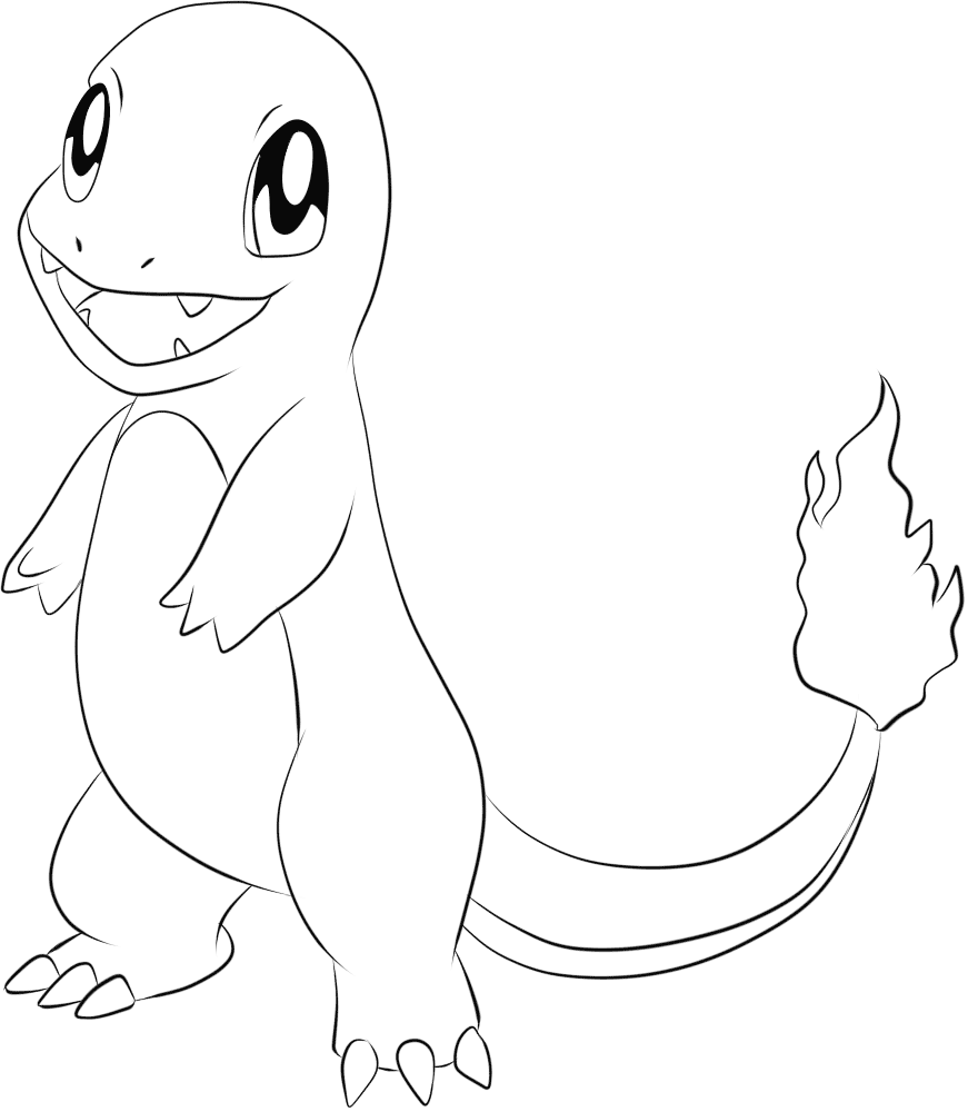 Charmander Coloring Page Free Printable