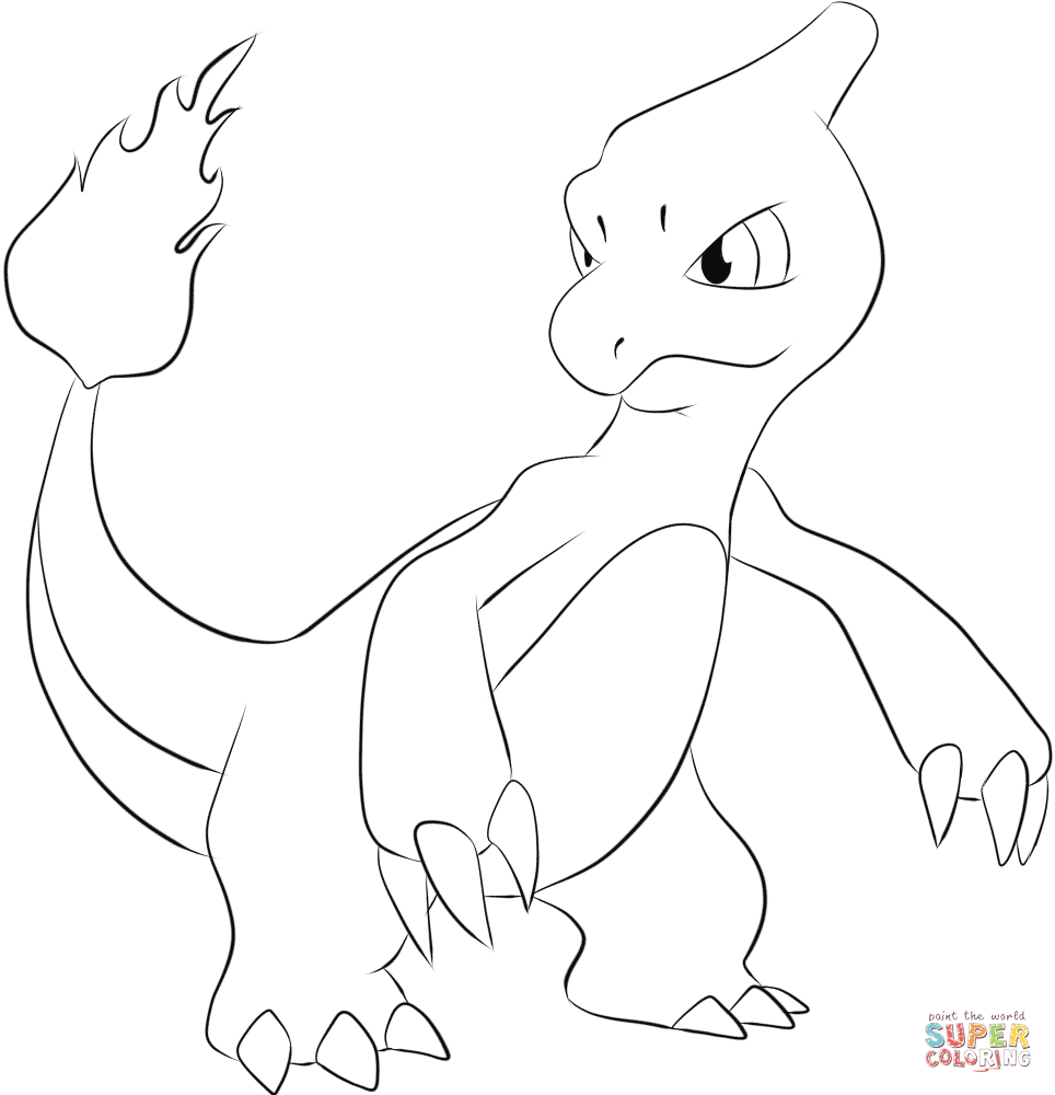 Charmeleon Coloring Page Free Printable