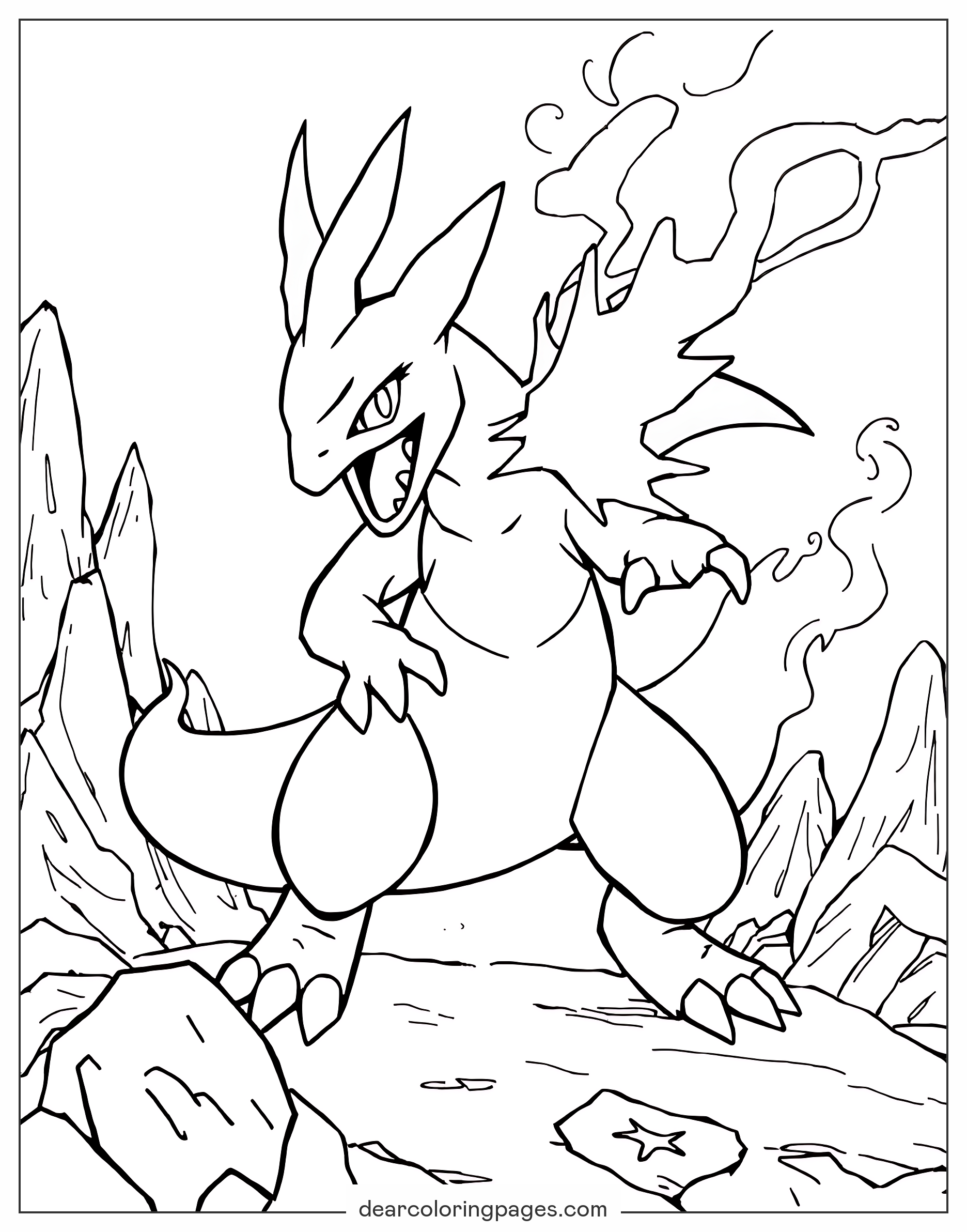 charmeleon pokemon coloring pages