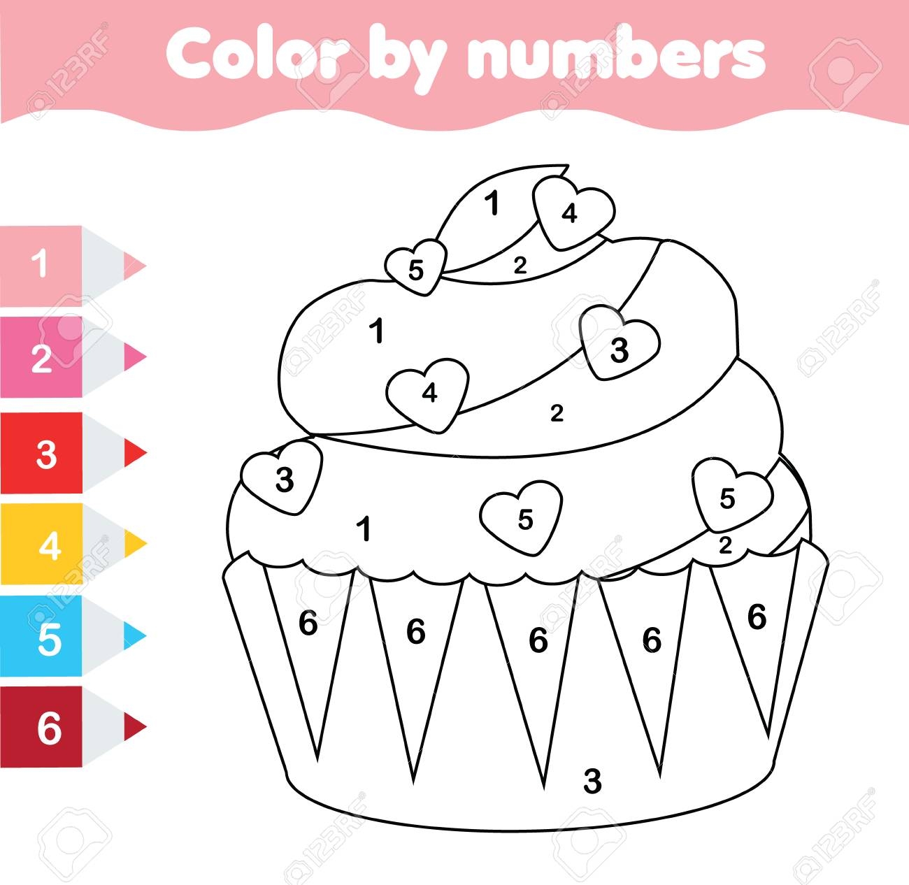 Children Educational Game Coloring Page With Valentine s Day Cupcake Color By Numbers Printable Activity Worksheet For Toddlers And Pre School Age Royalty Free SVG Cliparts Vectors And Stock Illustration Image 91806915 Children Educational Game Coloring Page With Valentine s Day Cupcake Color By Numbers Printable Activity Worksheet For Toddlers And Pre School Age Royalty Free SVG Cliparts Vectors And Stock Illustration Image 91806915