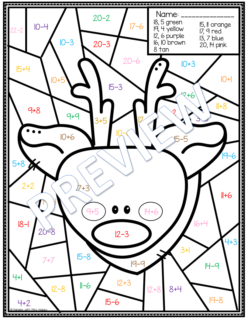 Christmas Color By Number Addition And Subtraction My WordPress Christmas Color By Number Addition And Subtraction My WordPress