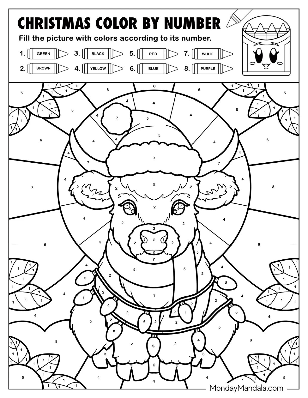 Christmas Color By Number Printables 22 Free PDFs 