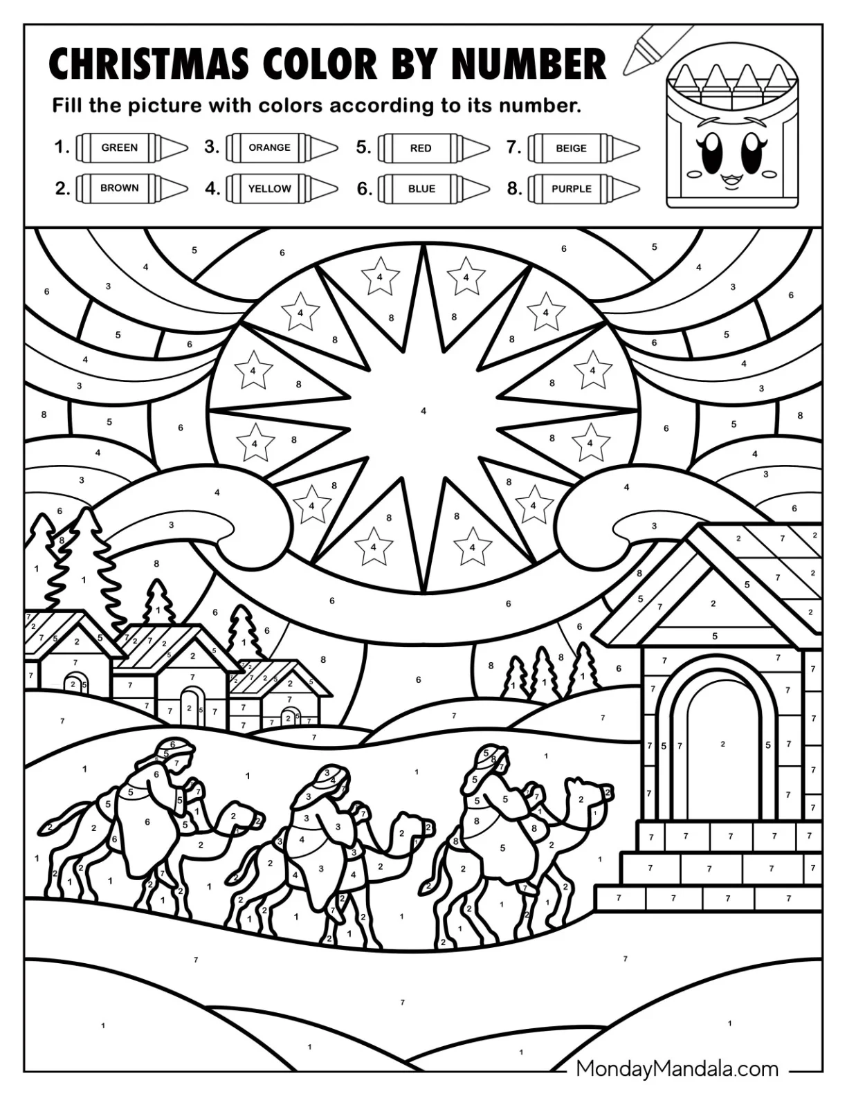 Christmas Color By Number Printables 22 Free PDFs Christmas Color By Number Printables 22 Free PDFs