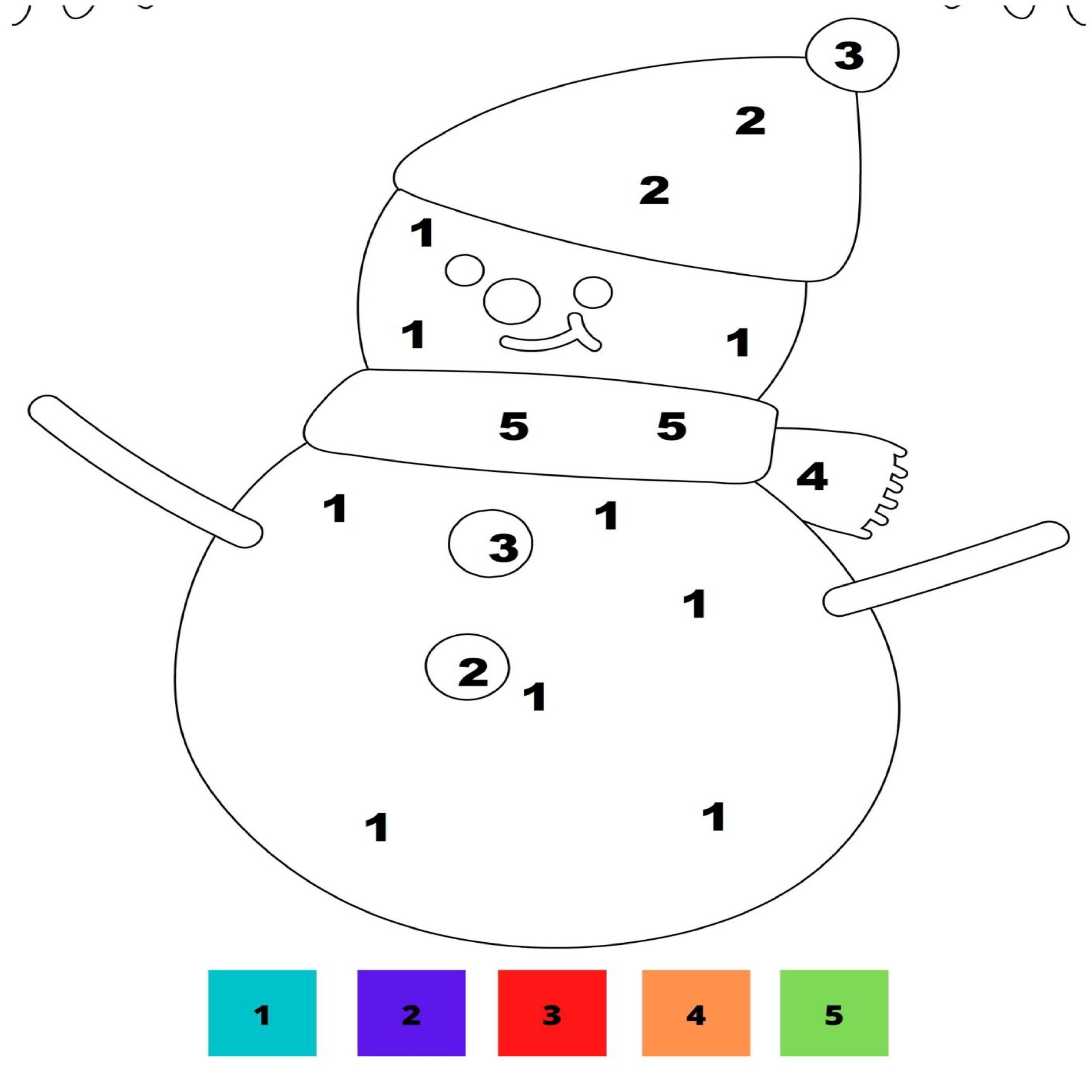 easy color by number christmas