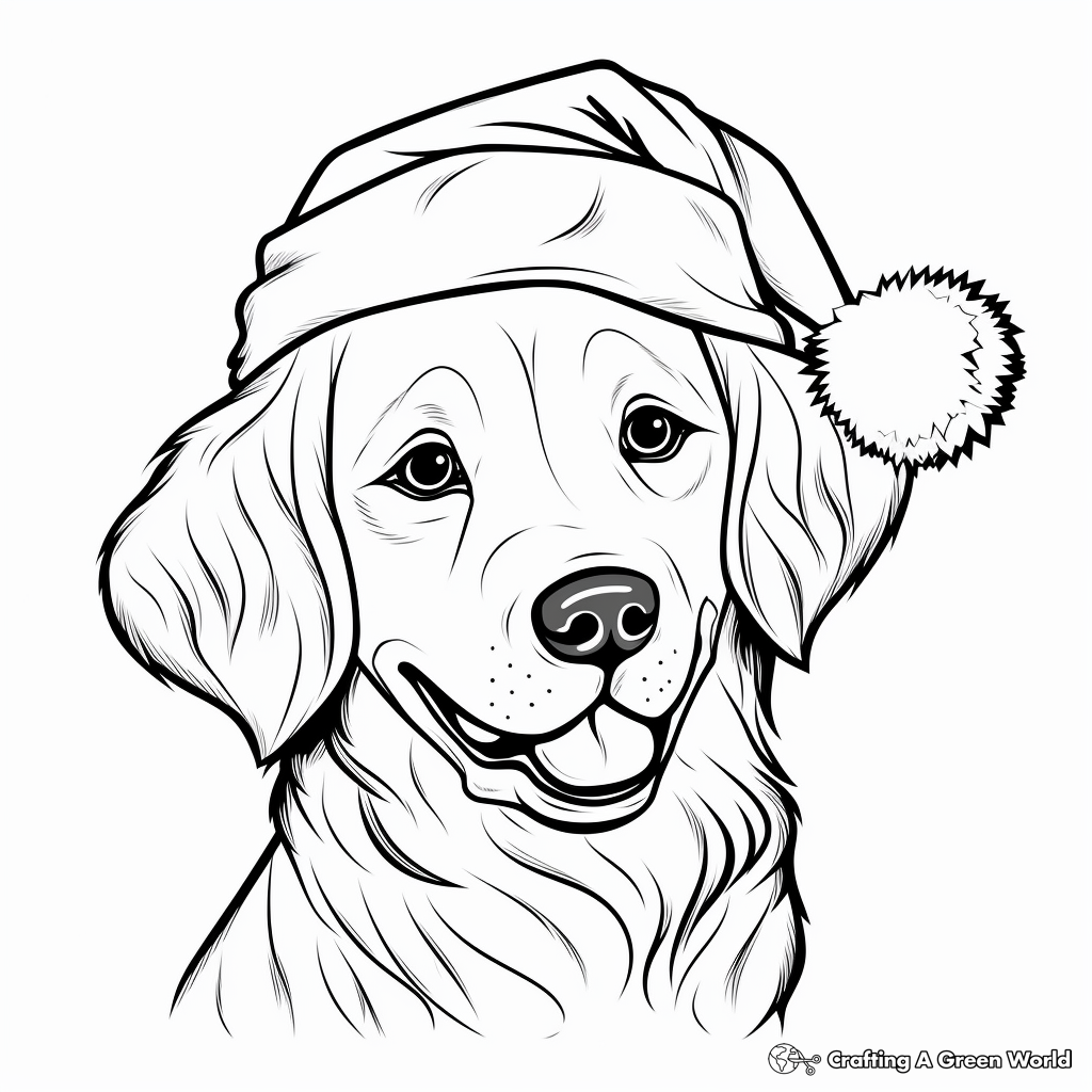 Christmas Dog Coloring Pages Free Printable 