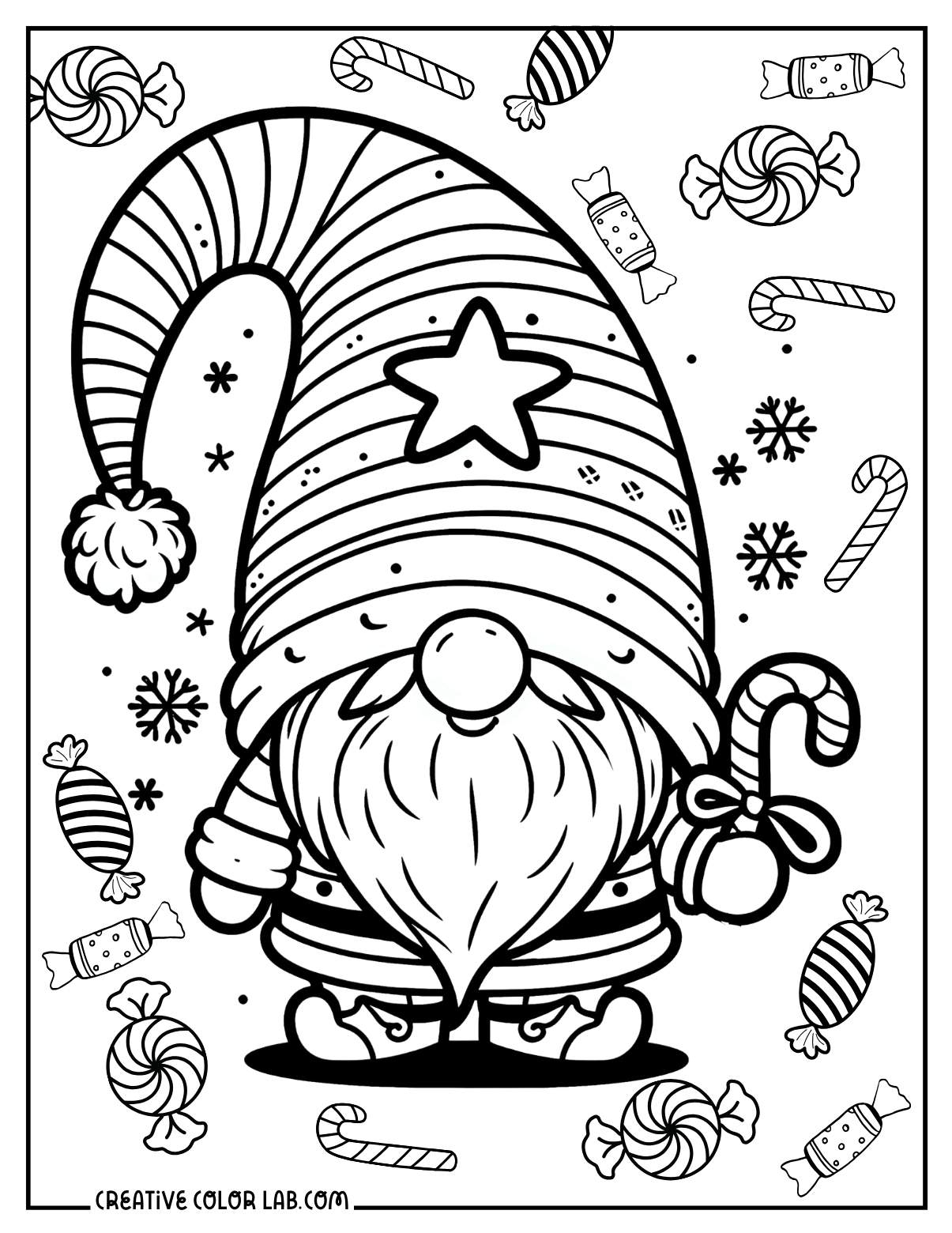 Christmas Gnome Coloring Pages Printables Christmas Gnome Coloring Pages Printables