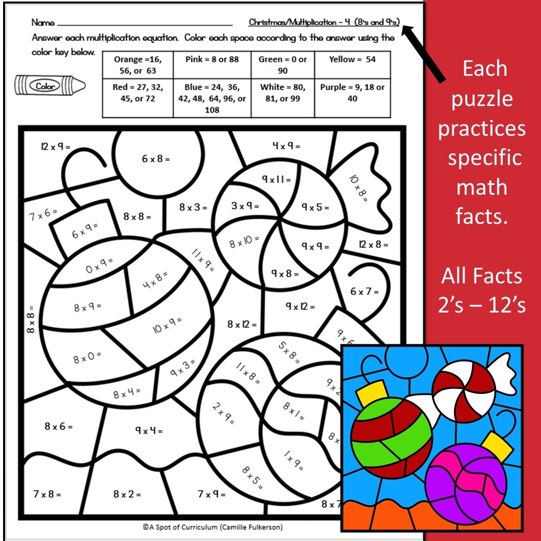 color by number math sheets