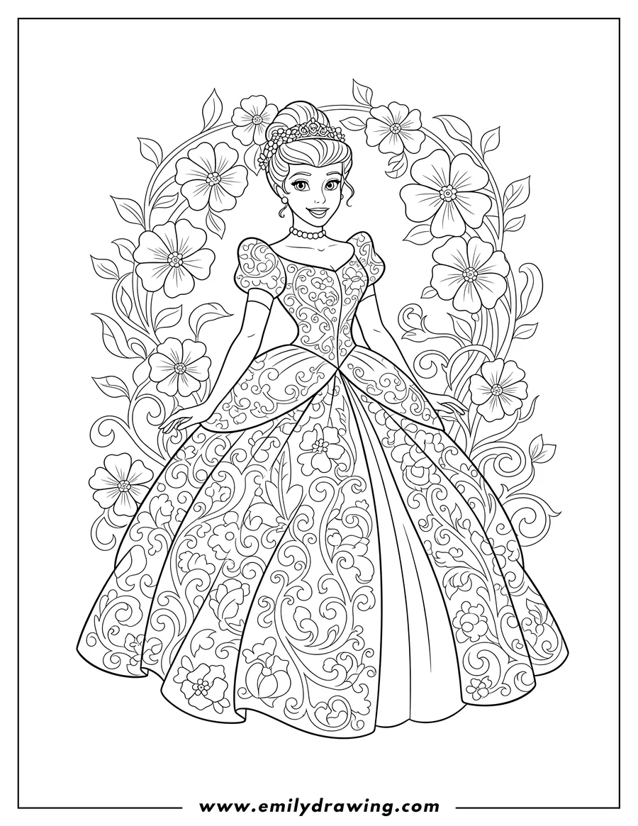 princess coloring pages cinderella