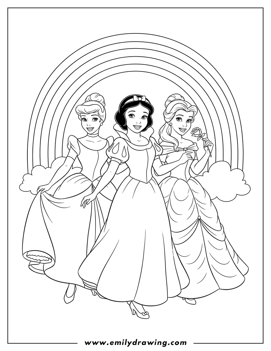 Cinderella Coloring Pages Emily Drawing