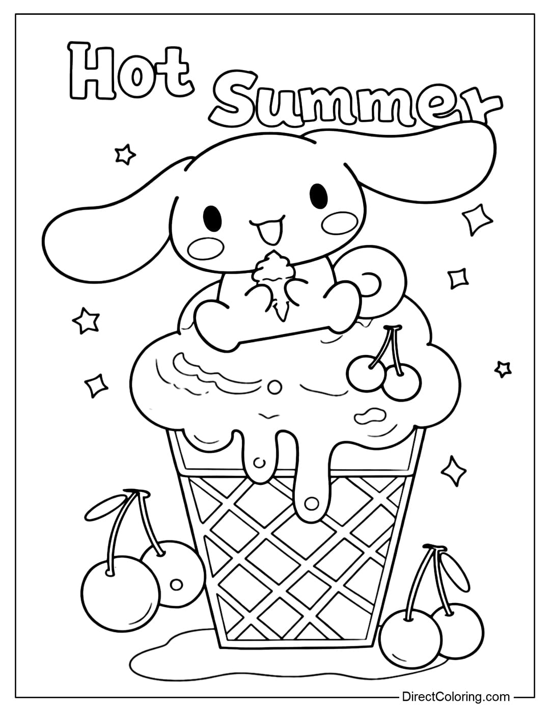 cinnamoroll sanrio coloring pages