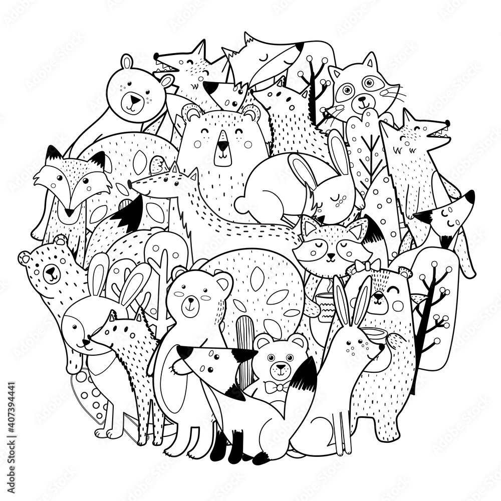 coloring pages of funny animals