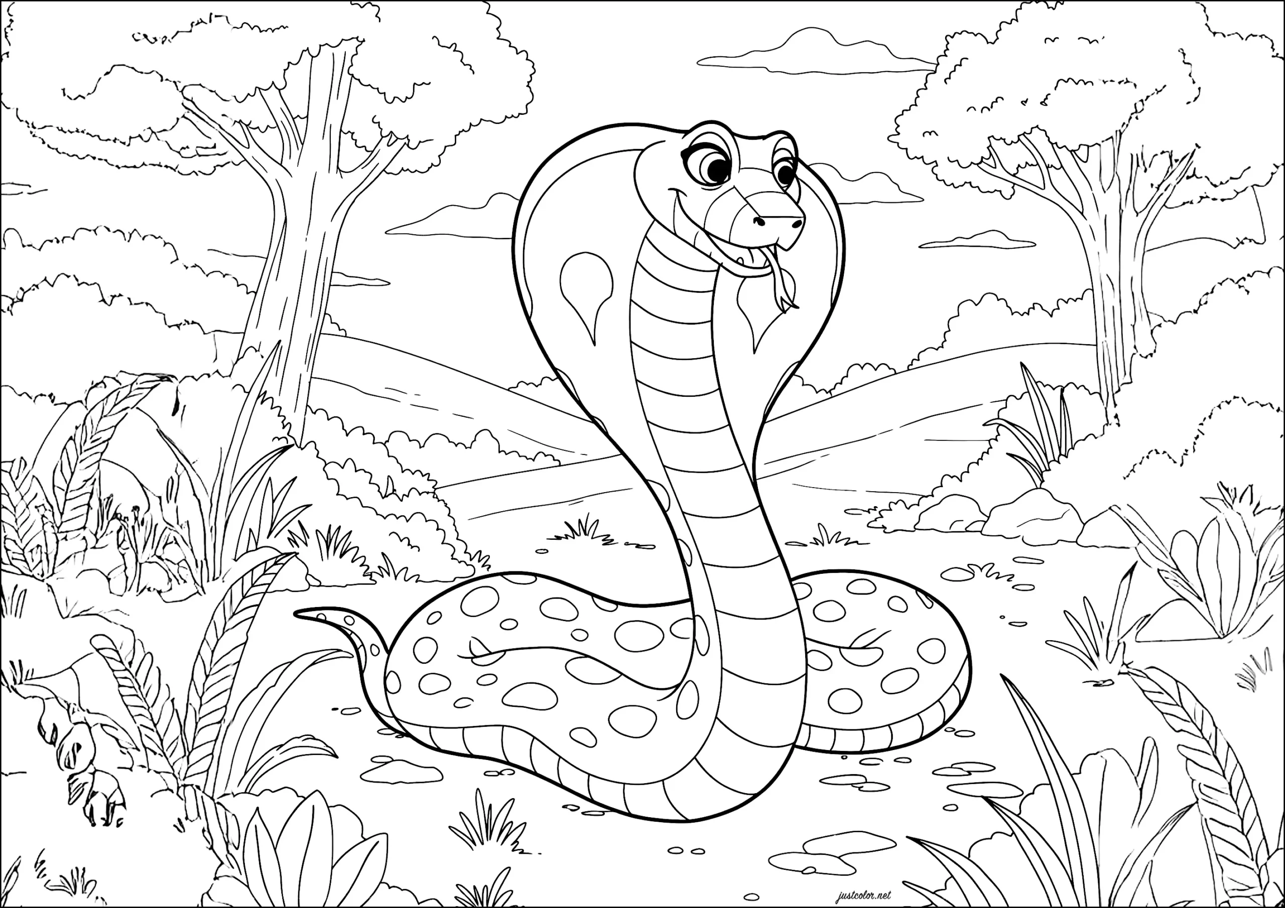 coloring pages of snakes
