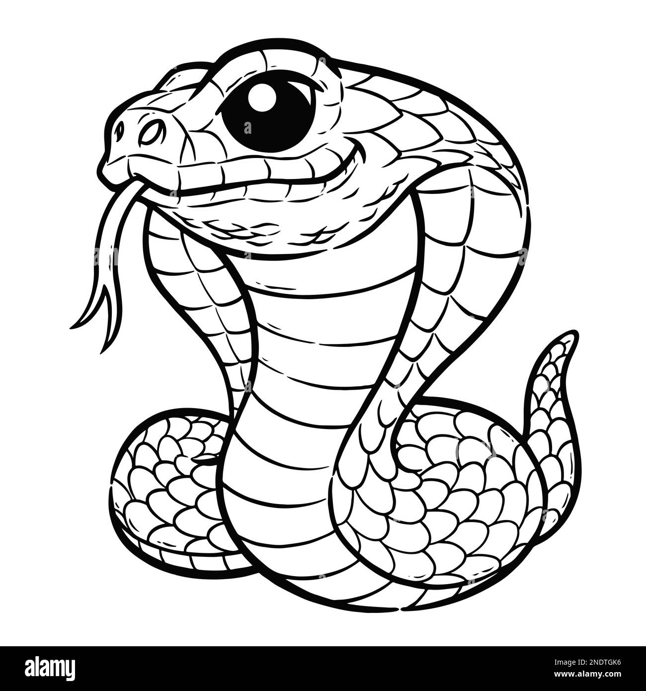 Cobra Snake Coloring Book Stock Vector Images Alamy