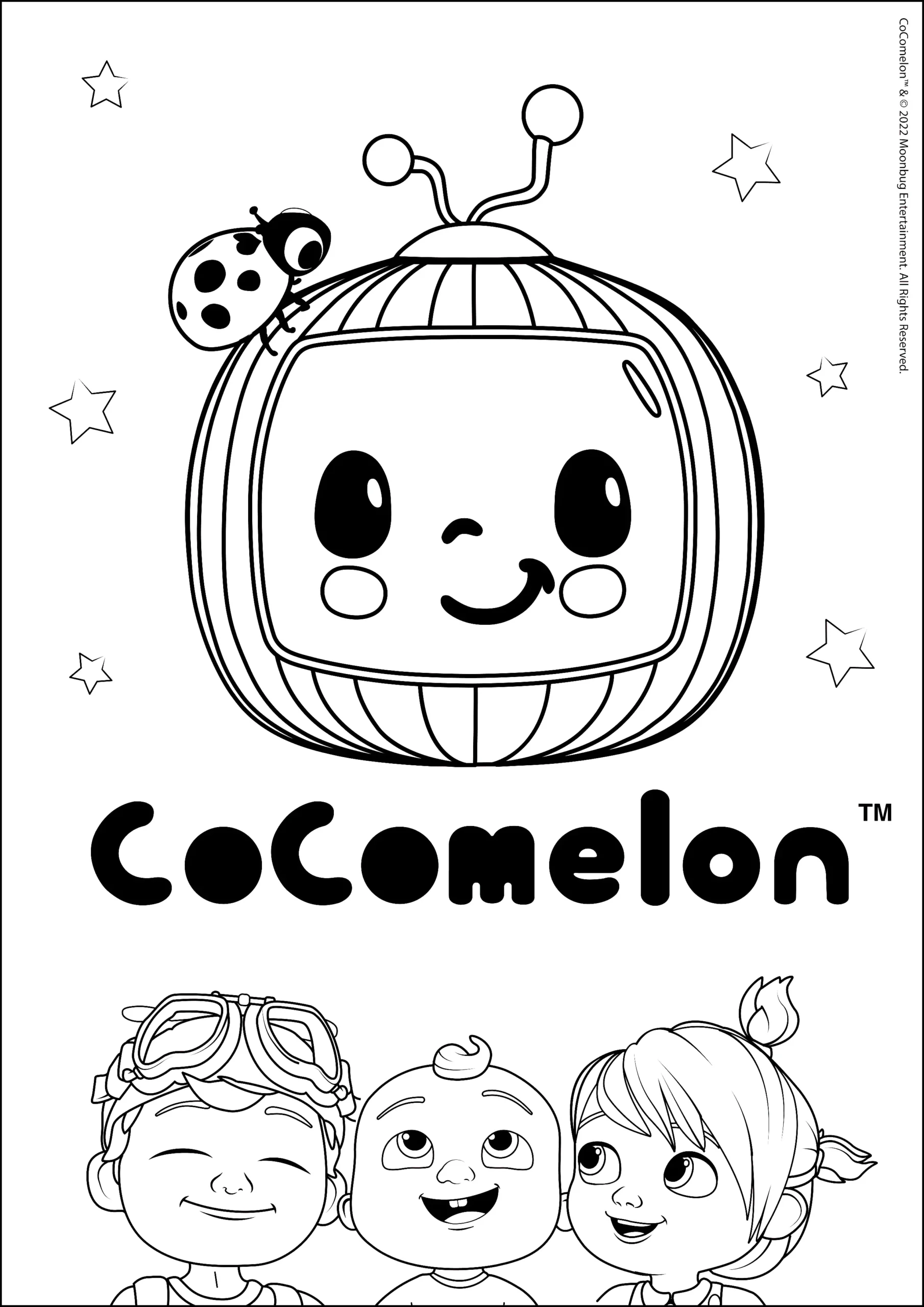 Cocomelon Mascot And Main Characters Cocomelon Coloring Pages Cocomelon Mascot And Main Characters Cocomelon Coloring Pages