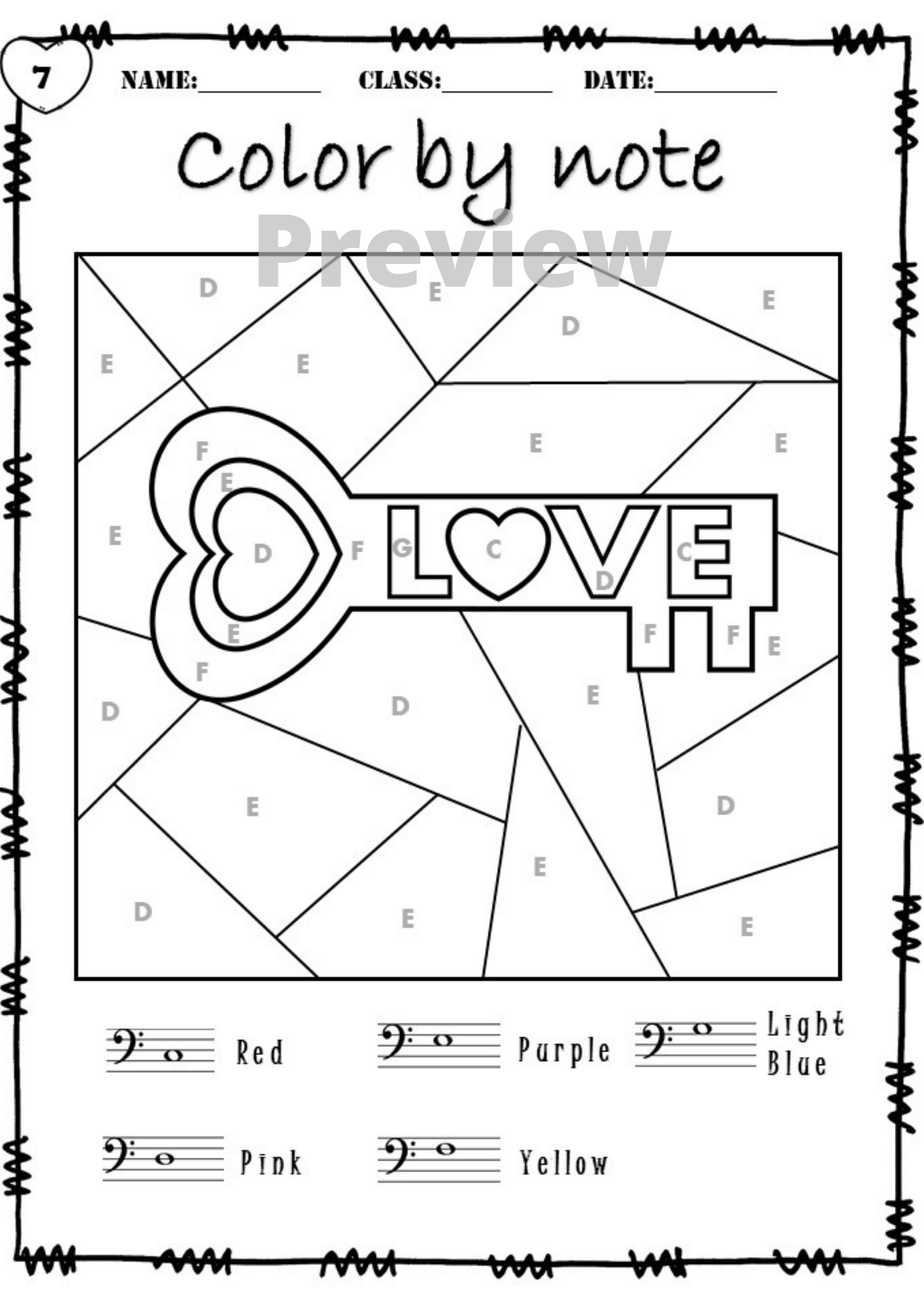 Color By Note Valentine s Day Made By Teachers Color By Note Valentine s Day Made By Teachers