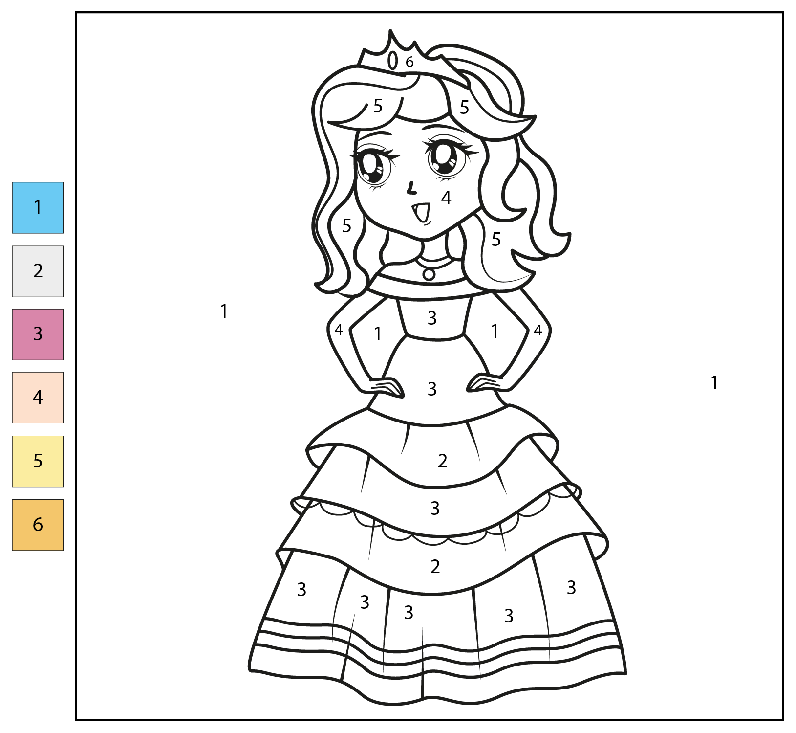 color by number anime