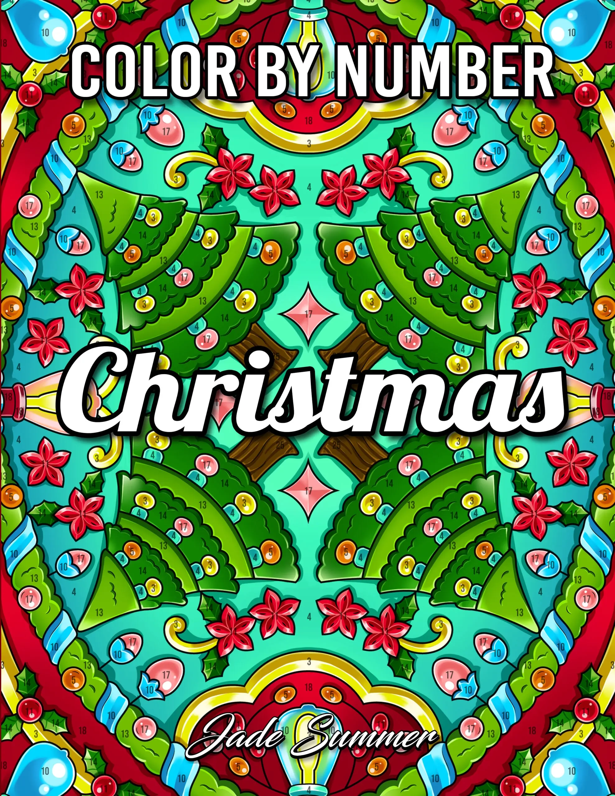 color by number christmas for adults