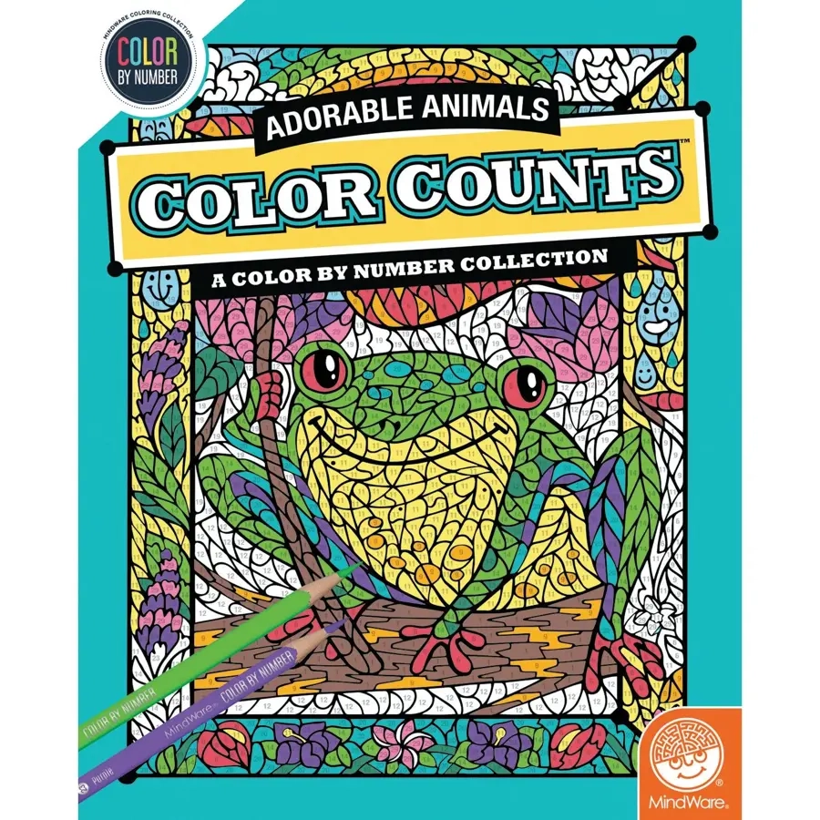 Color By Number Color Counts Adorable Animals MindWare Color By Number Color Counts Adorable Animals MindWare