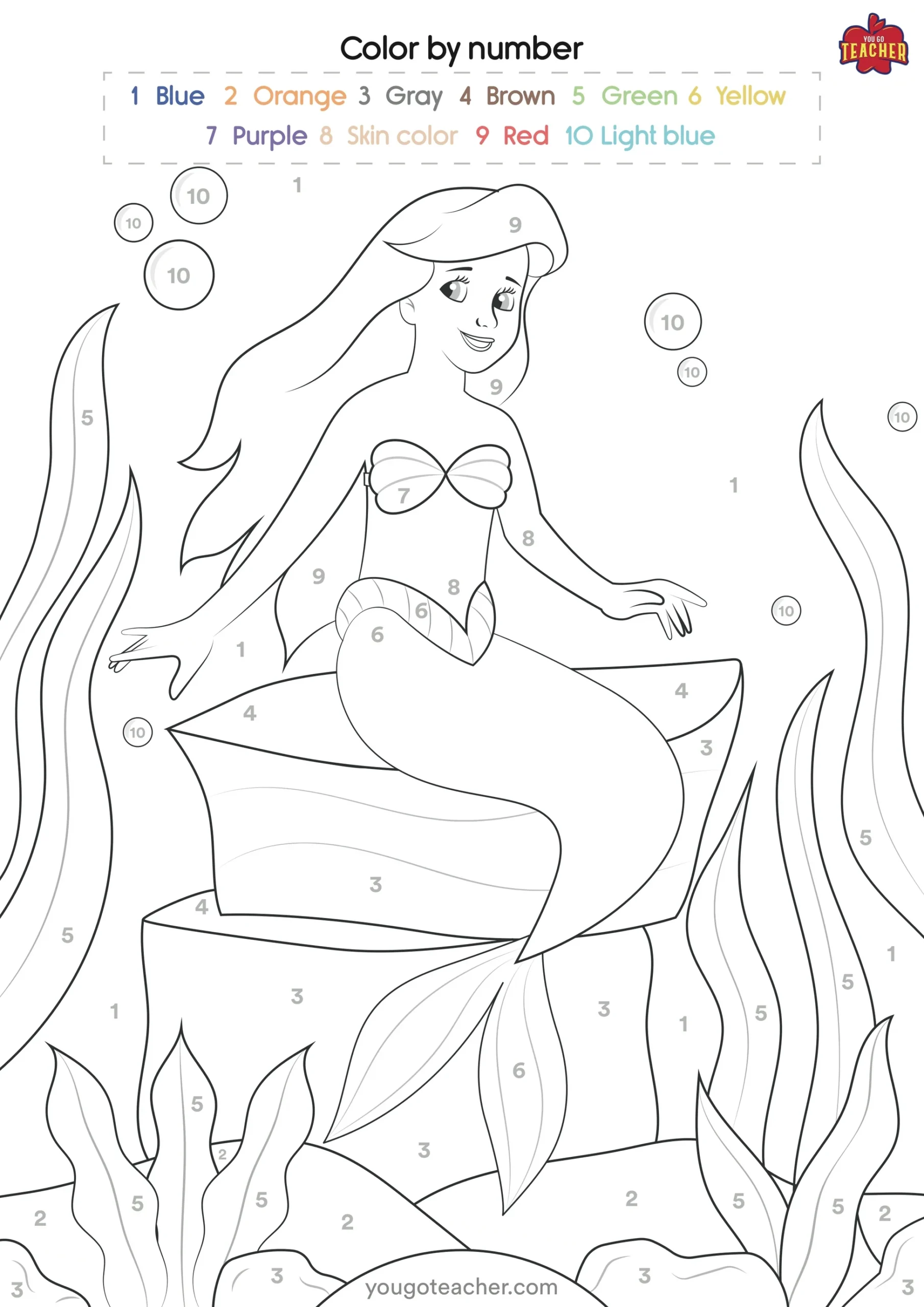 disney color by number printables
