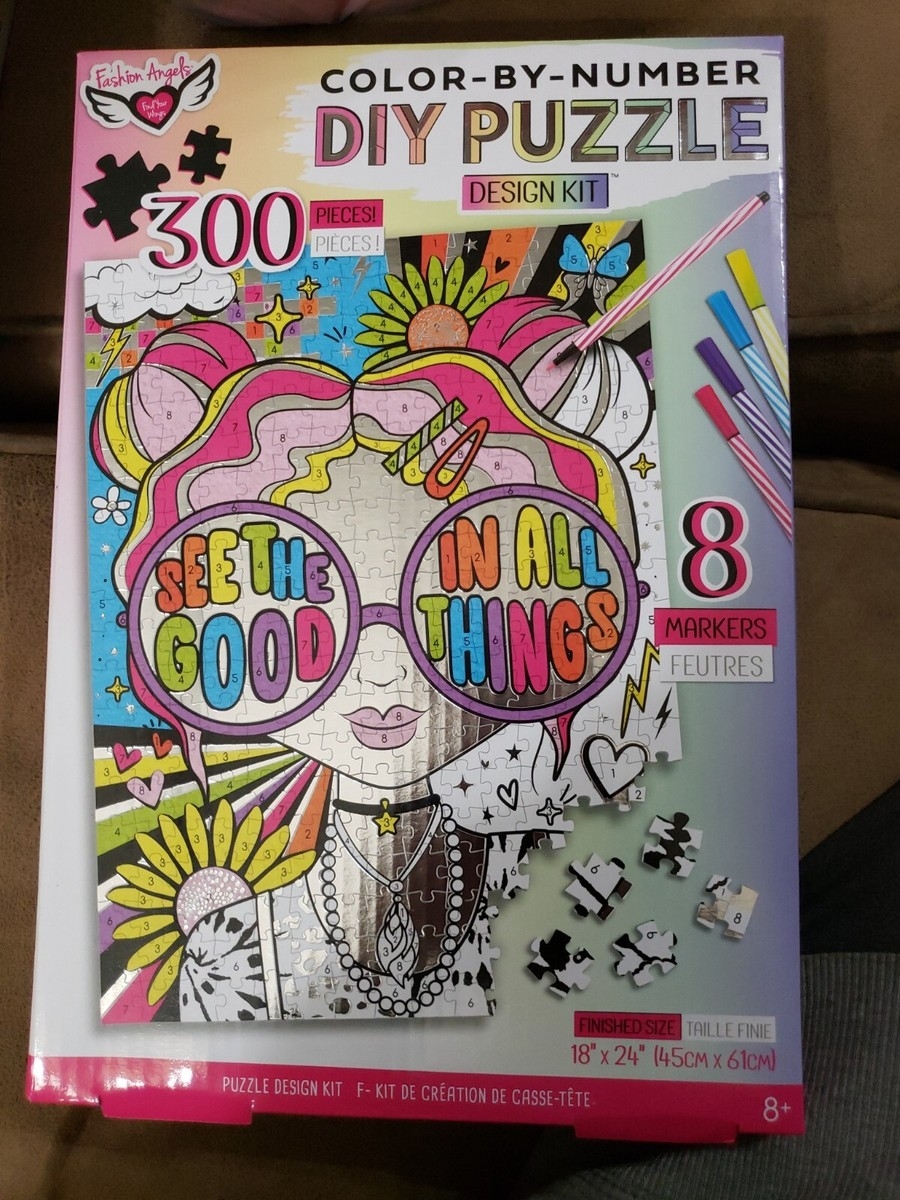 Color By Number DIY Puzzle 300 Pc Kit See The Good In All Things Fashion Angels EBay