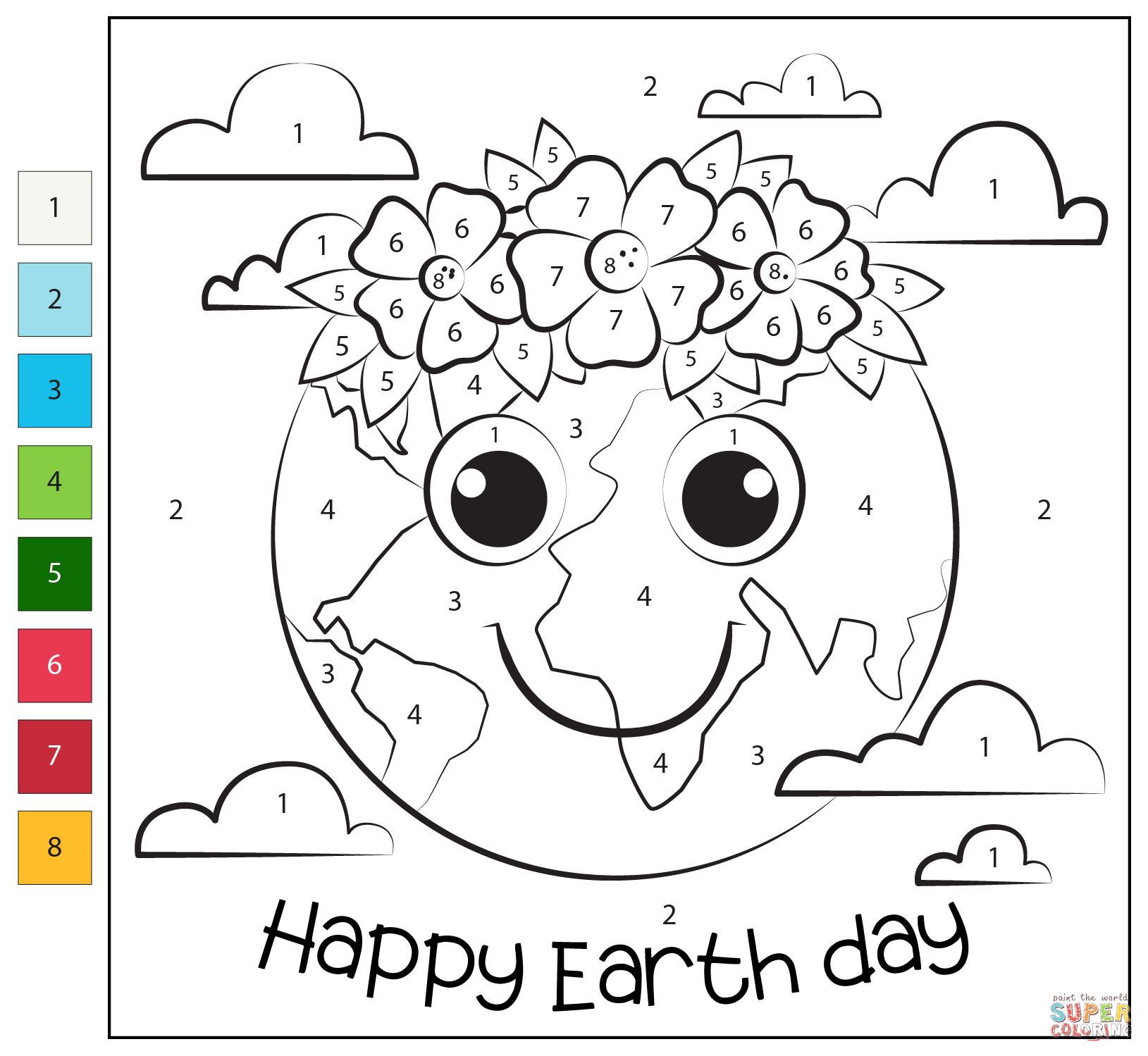 earth day color page