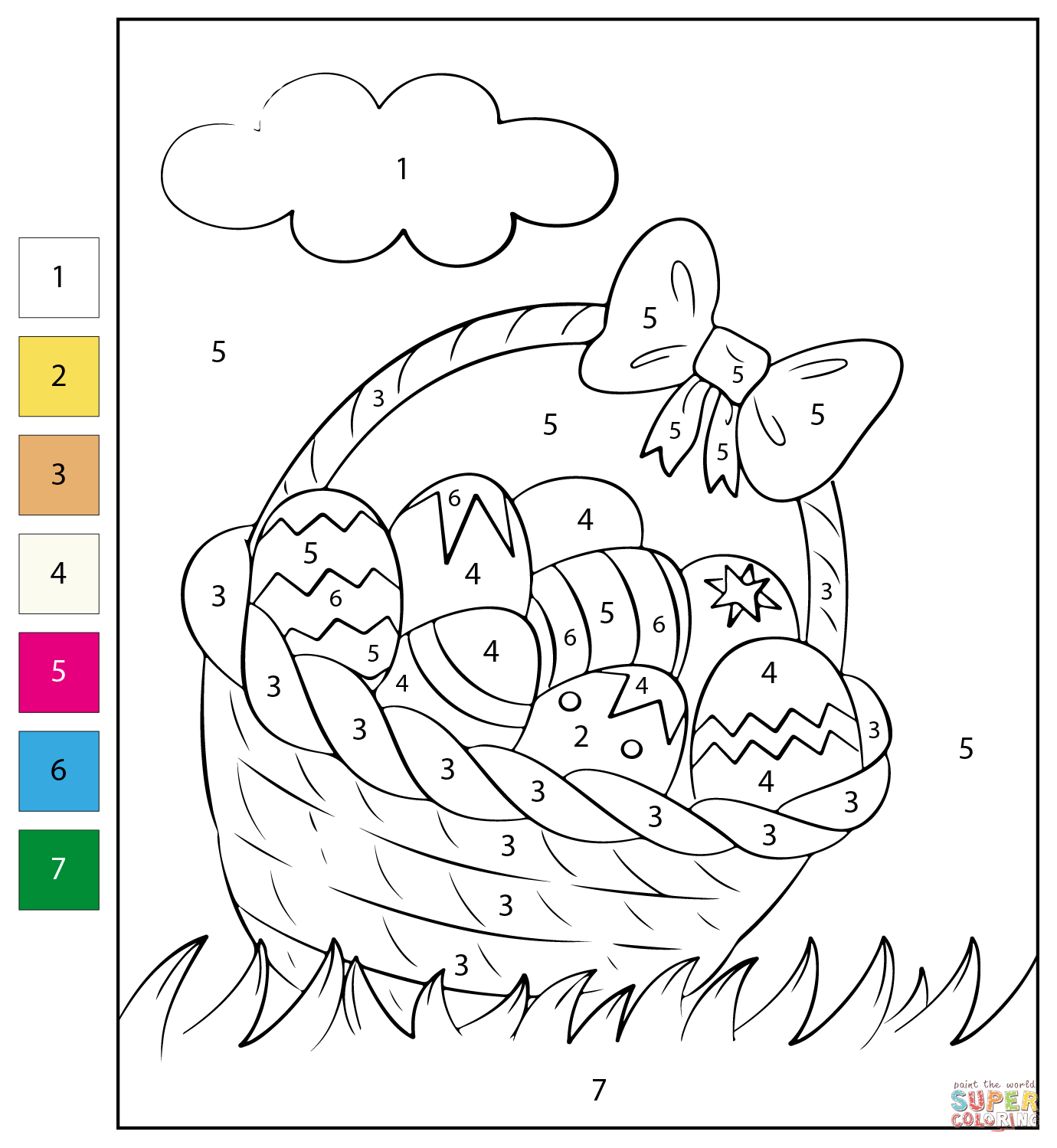 color by number easter