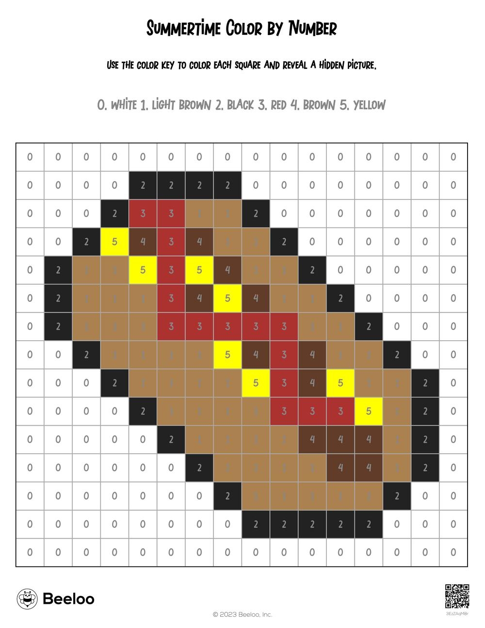 Color by number Grids Beeloo Printable Crafts And Activities For Kids