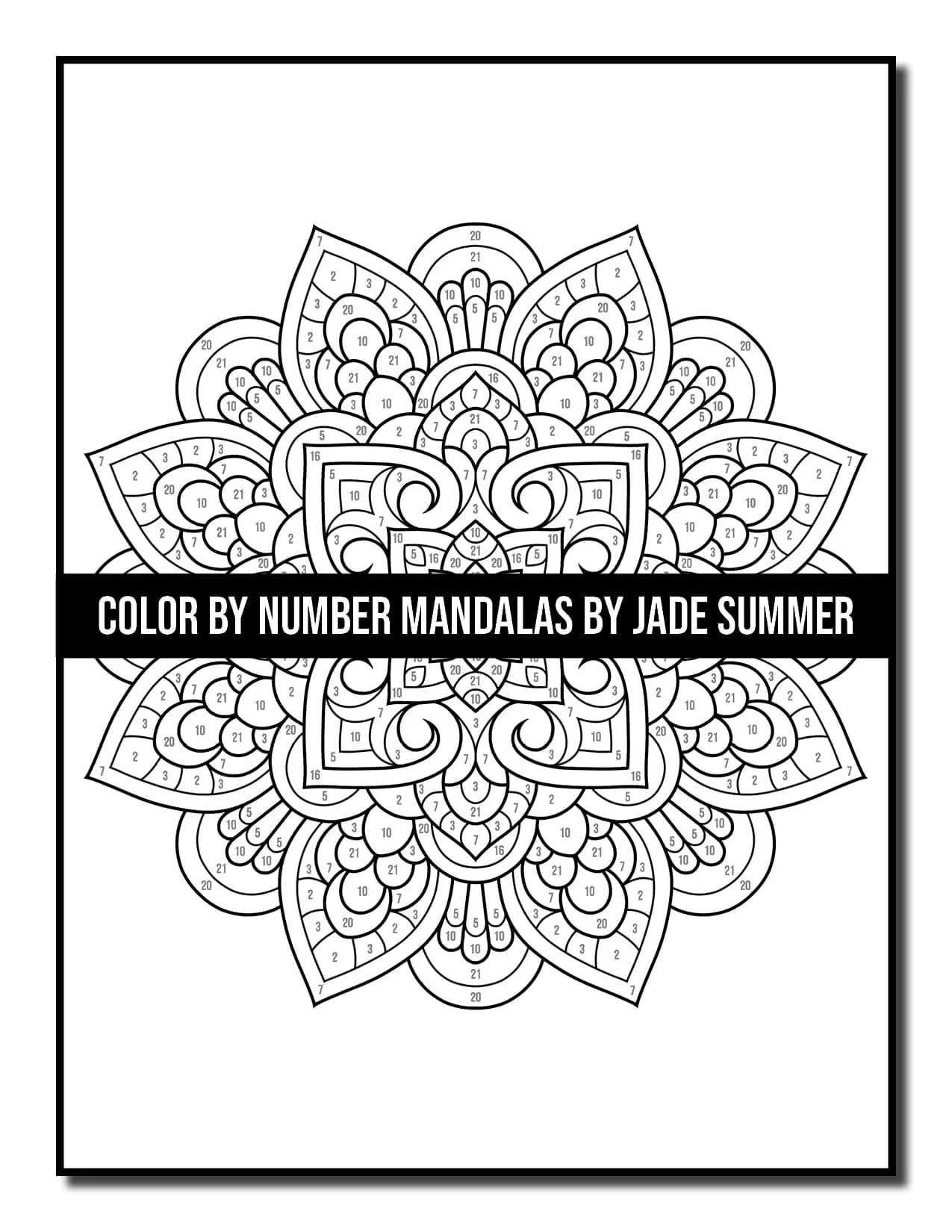 Color By Number Mandalas Coloring Book Jade Summer