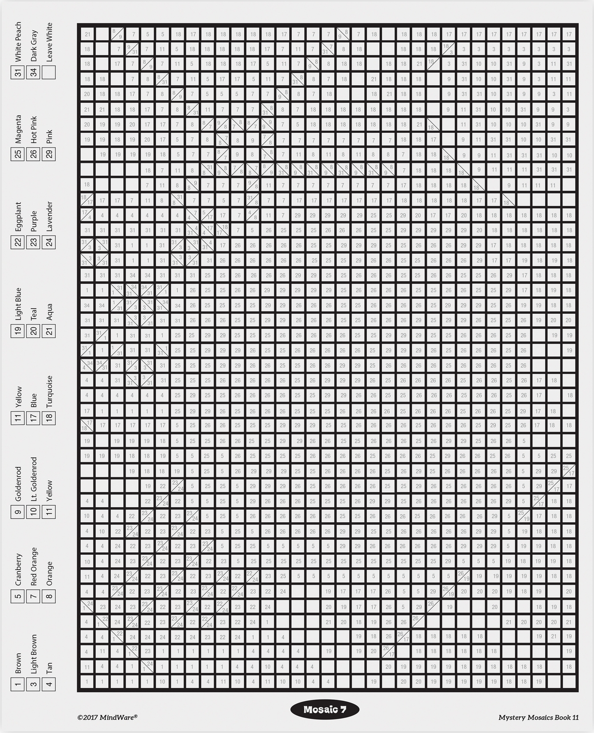 Color By Number Mystery Mosaics Book 11 Lucky Duck Toys