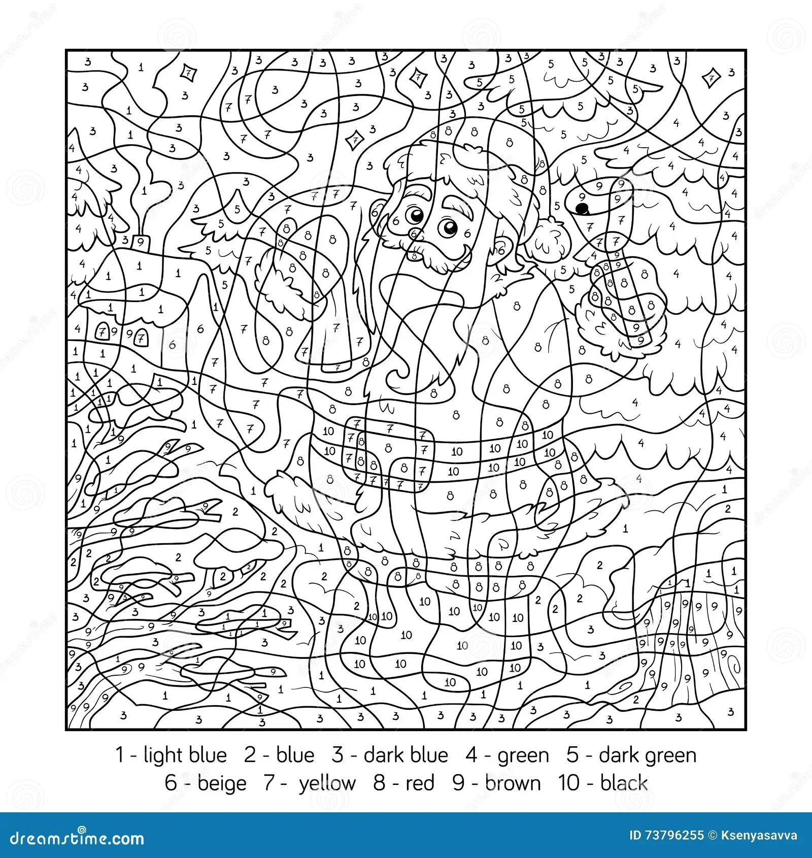 Color By Number Santa Claus Stock Vector Illustration Of Feast Education 73796255 Color By Number Santa Claus Stock Vector Illustration Of Feast Education 73796255