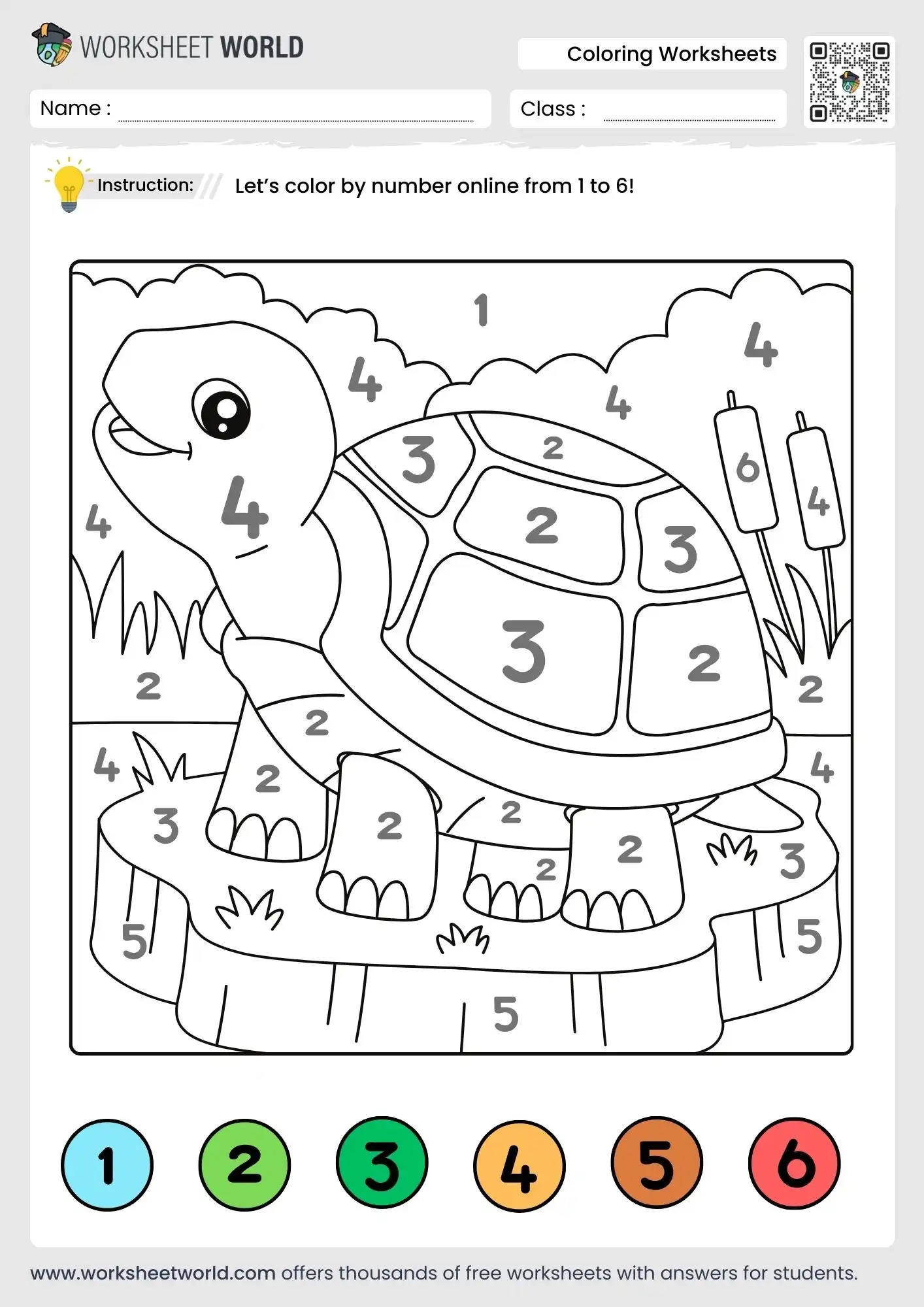 Color By Number Worksheets For Kindergarten To Grade 1 Worksheet World