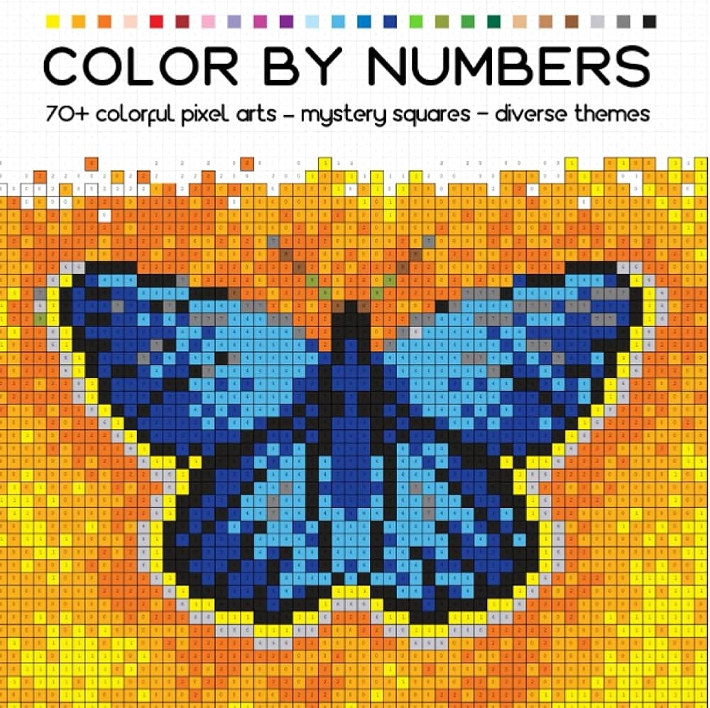 COLOR BY NUMBERS More Than 70 Colorful Pixel Arts Mystery Squares Diverse Themes Mosaics Color By Numbers Book Girl Cactus Rolling Jennifer 9798478116354 Amazon Books