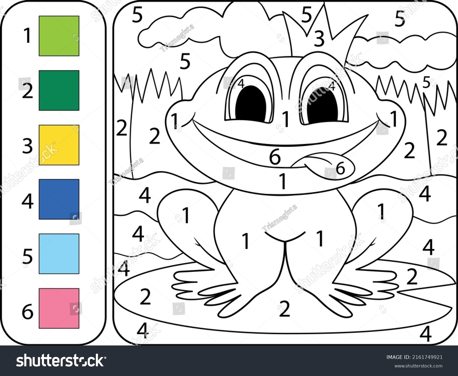 Color Cute Frog By Numbers Beautiful Stock Vector Royalty Free 2161749921 Shutterstock Color Cute Frog By Numbers Beautiful Stock Vector Royalty Free 2161749921 Shutterstock